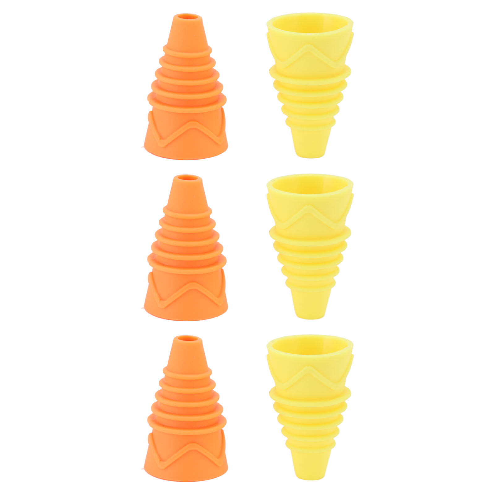 Set Mit 6 Wiederverwendbaren, Flexiblen Silikon-fliegentrichtern Für Haus, Garten Und Küche, Geeignet Für Wasserflaschen.