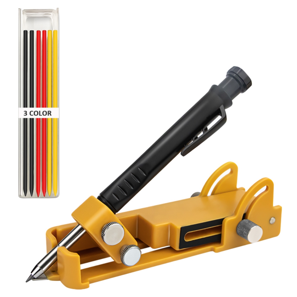 Multifunktionales Markierwerkzeug Aus Aluminiumlegierung Mit Tieflochstift, Markierwerkzeug Für Holzbearbeitung Und Heimwerkerprojekte, Messwerkzeug, Markierlehre