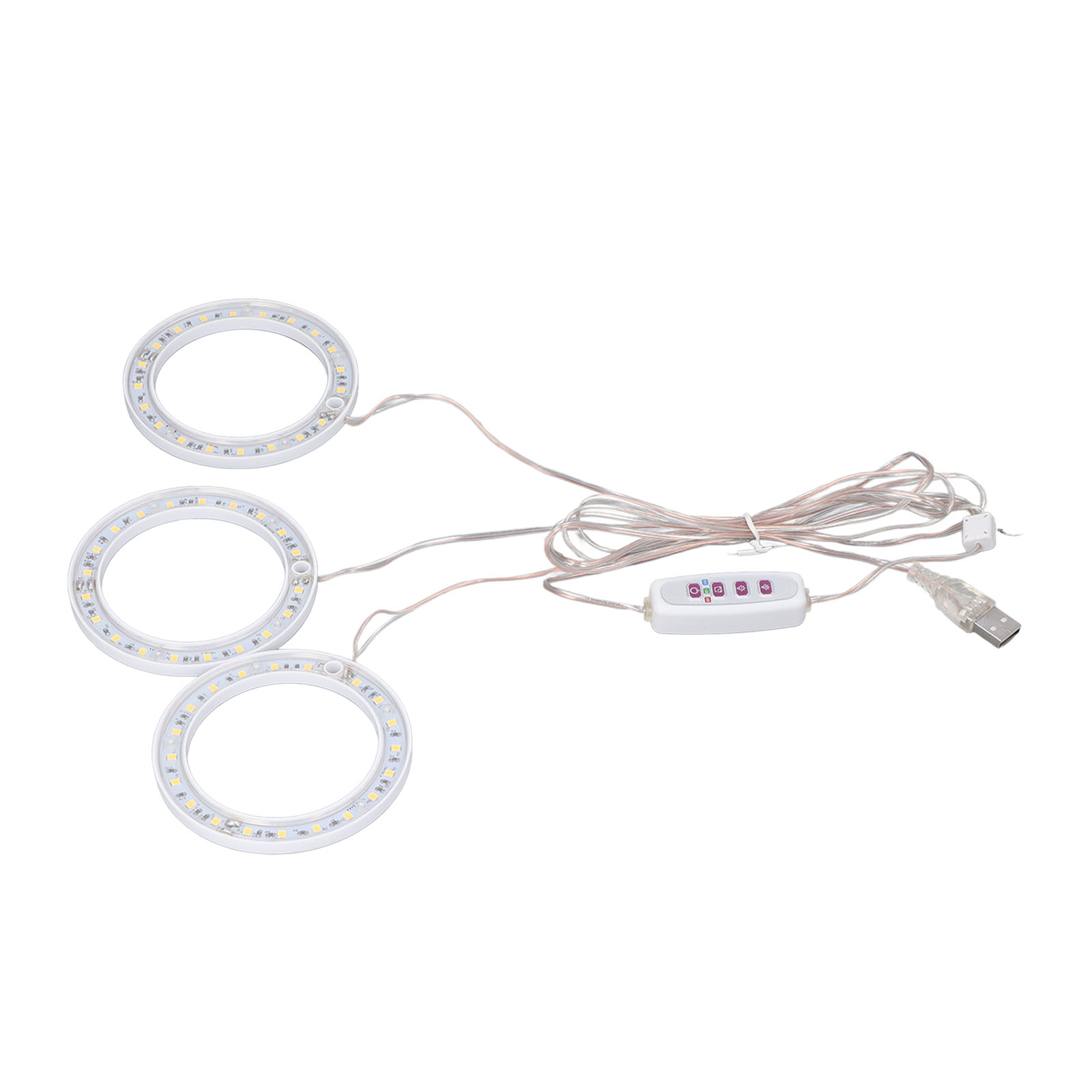 Usb-led-pflanzenlampe Mit Vollspektrum, Timer Und 5 Helligkeitsstufen Für Den Indoor-pflanzenanbau (rotes Und Blaues Licht).