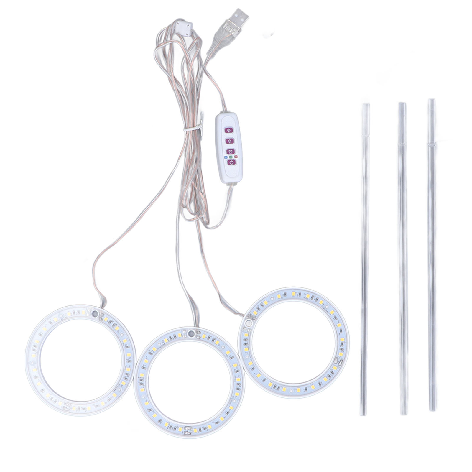 Usb-vollspektrum-led-pflanzenlampe Mit Timer Und 5 Helligkeitsstufen Für Den Anbau Von Zimmerpflanzen, Die Natürliches Licht Spendet.