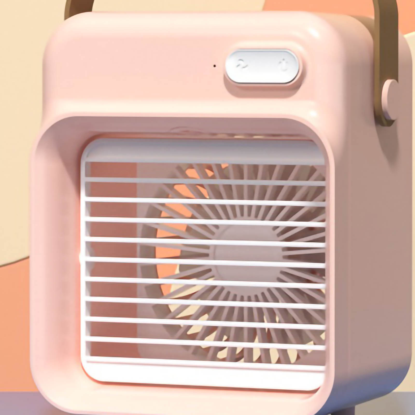 Mini-tischventilator Mit Usb-anschluss Und 3 Geschwindigkeitsstufen, Rosa.
