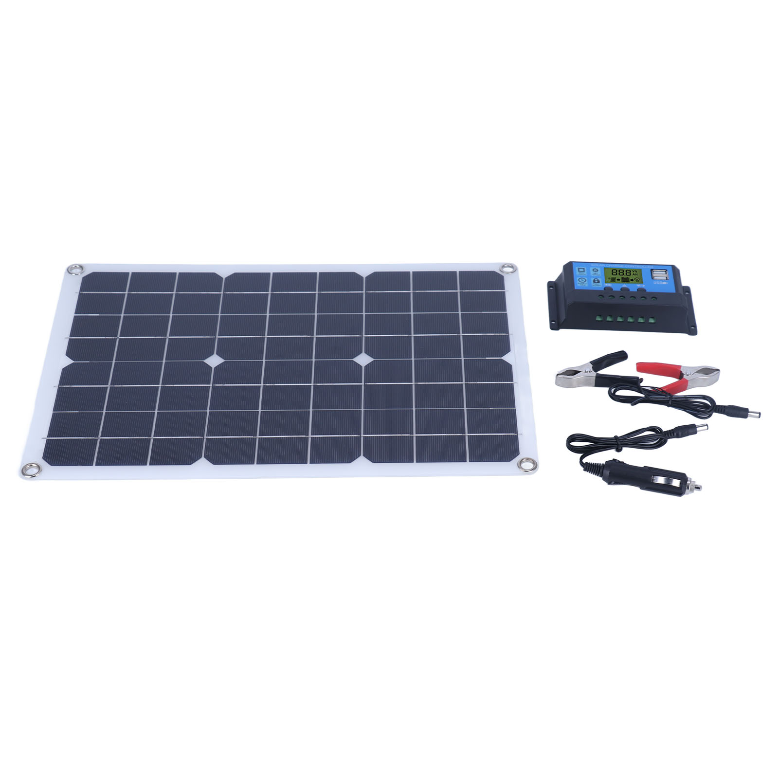 50-w-monokristallines Solar-ladepanel (dc 18 V), Tragbar, 1600 Ma, Inklusive Controller