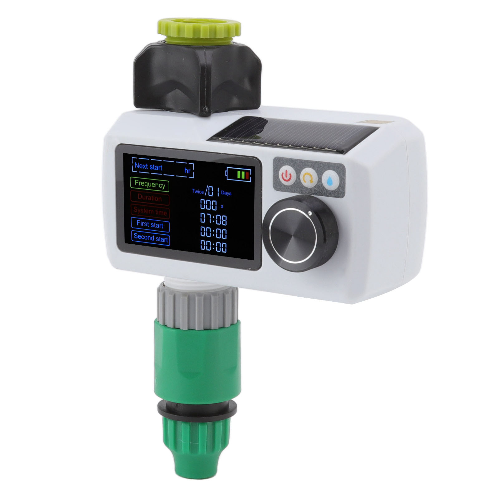 Solarbetriebener Bewässerungstimer Mit Regenerkennung, Ip68 Wasserdicht, Echtzeit-selbstinspektion Und Automatischer Bewässerungssteuerung Für Den Garten.