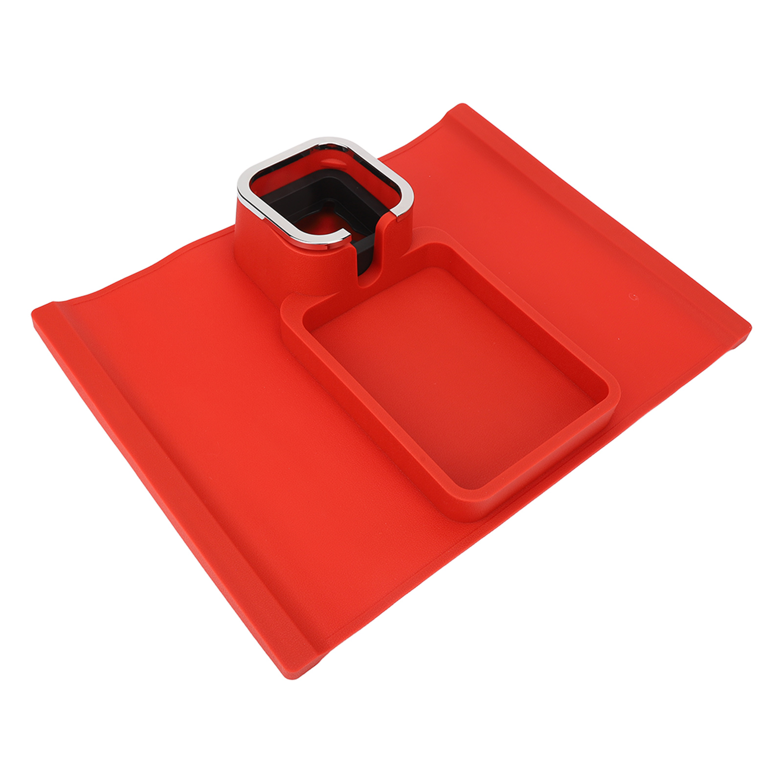 Ergonomischer, Multifunktionaler Roter Silikon-becherhalter Für Sofa Und Büro Mit Rutschfester Unterseite.
