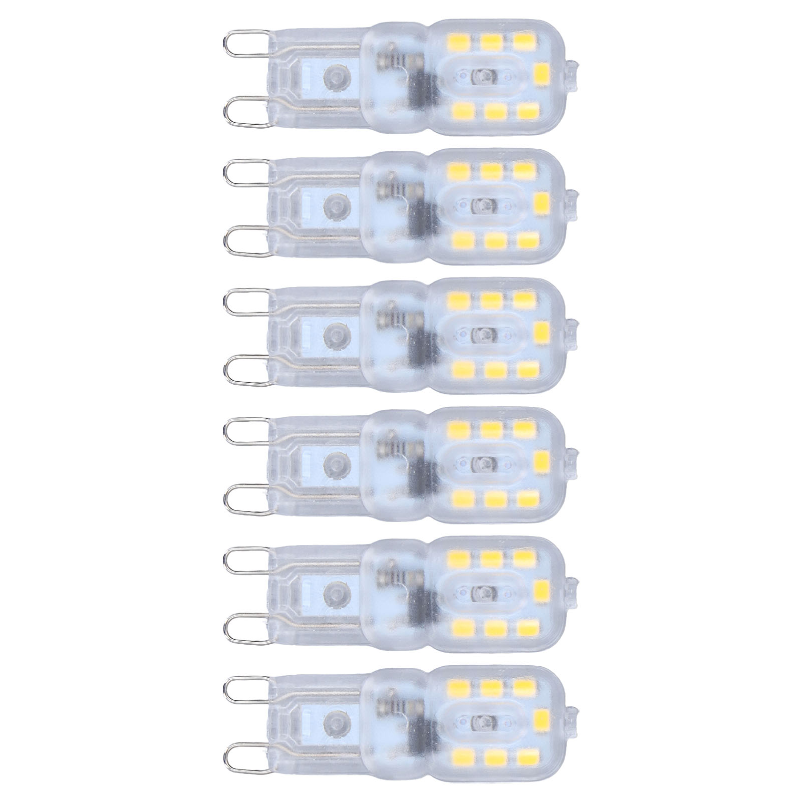 G9-dimmlampen, Augenschonend, Energiesparend, 14 Leds, 3 W, Für Kronleuchter Und Tischlampen (6er-pack), Natürliches Licht, 220 V