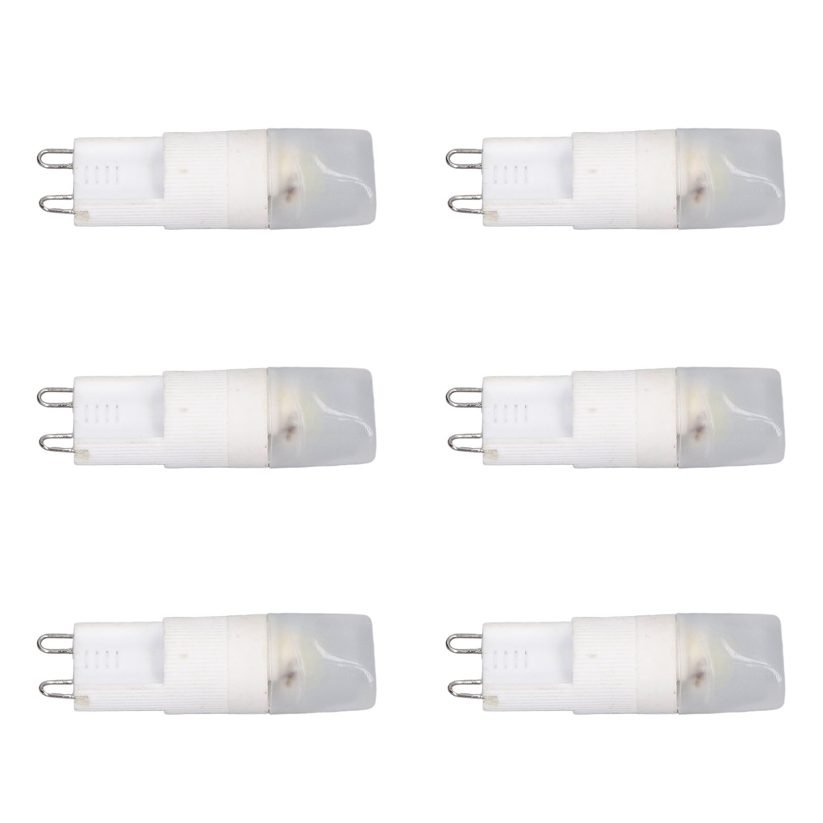 6 Stück G9 Led-lampen, Energiesparend, Standardanschluss, 360°-wärmeableitung, Kaltweißes Licht, 220 V, 2 W