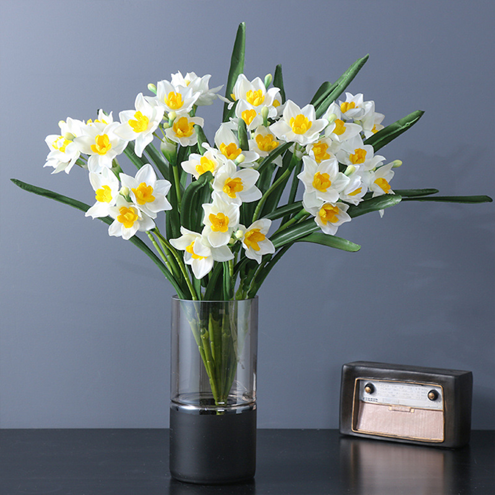 Künstlicher Narzissenstrauß, Künstliche Zimmerpflanze, Plastikblumenstrauß