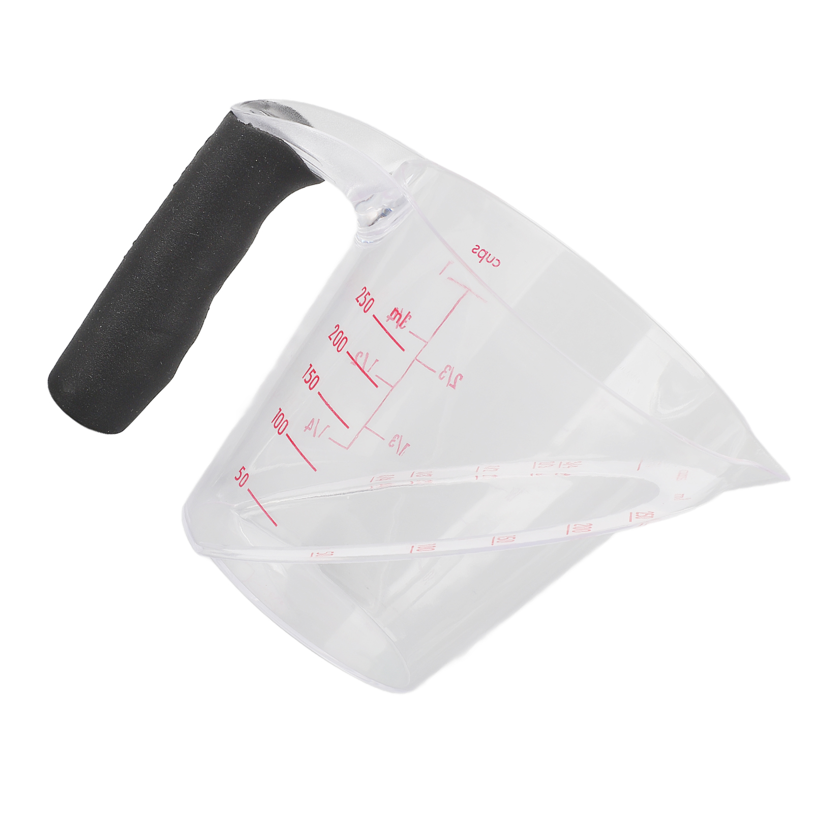 Messbecher, Hitzebeständig, Abgewinkelt, Aus Kunststoff Mit Henkel, Zum Trinken, Backen, Kochen Und Ausgießen Von Flüssigkeiten, 250 Ml