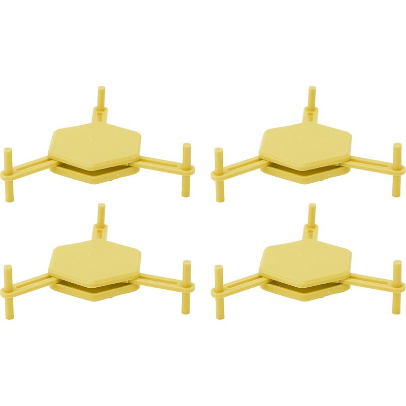 Set Aus 4 Eleganten, Verstellbaren Und Multifunktionalen Sechseckigen Untersetzern Für Getränke Und Kleine Gegenstände, Gelb.