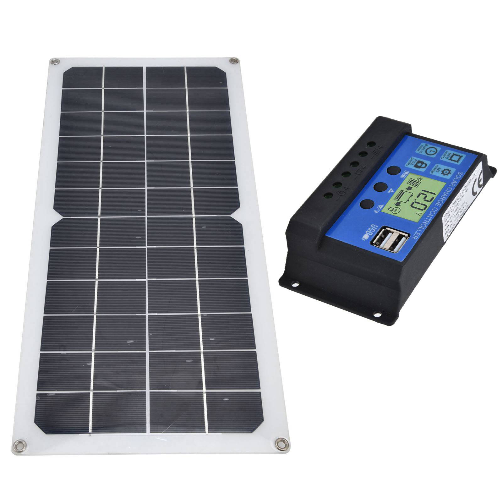 10-w-solarpanel-set Mit 10-a-controller, Abluftventilator Für Auto, Yacht, Wohnmobil, Boot, Handy-akku