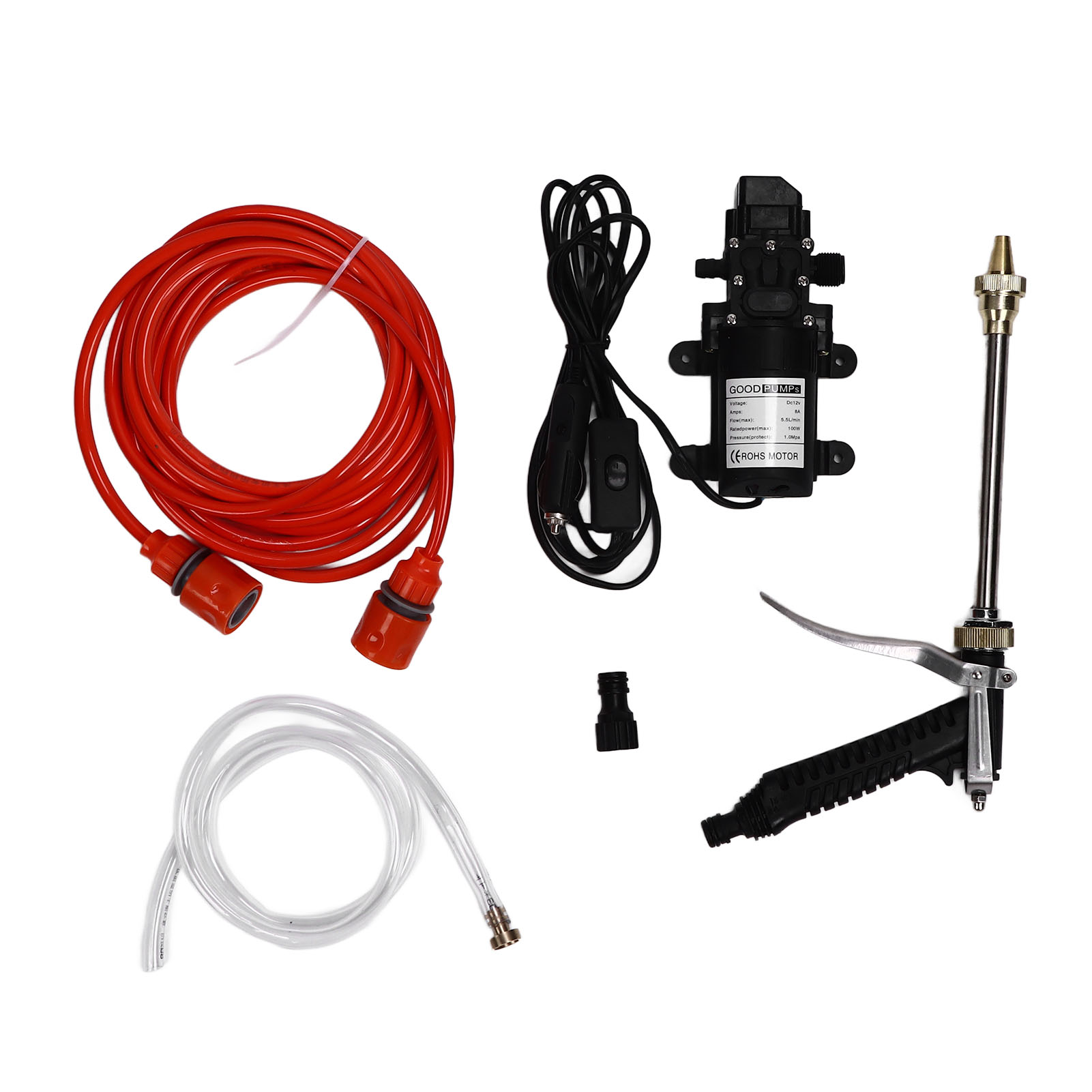 12v 100w Wasserpumpe Hochdruck-gartenbewässerungsset G1/2 Außengewinde Tragbarer Hochdruckreiniger Für Die Autowäsche