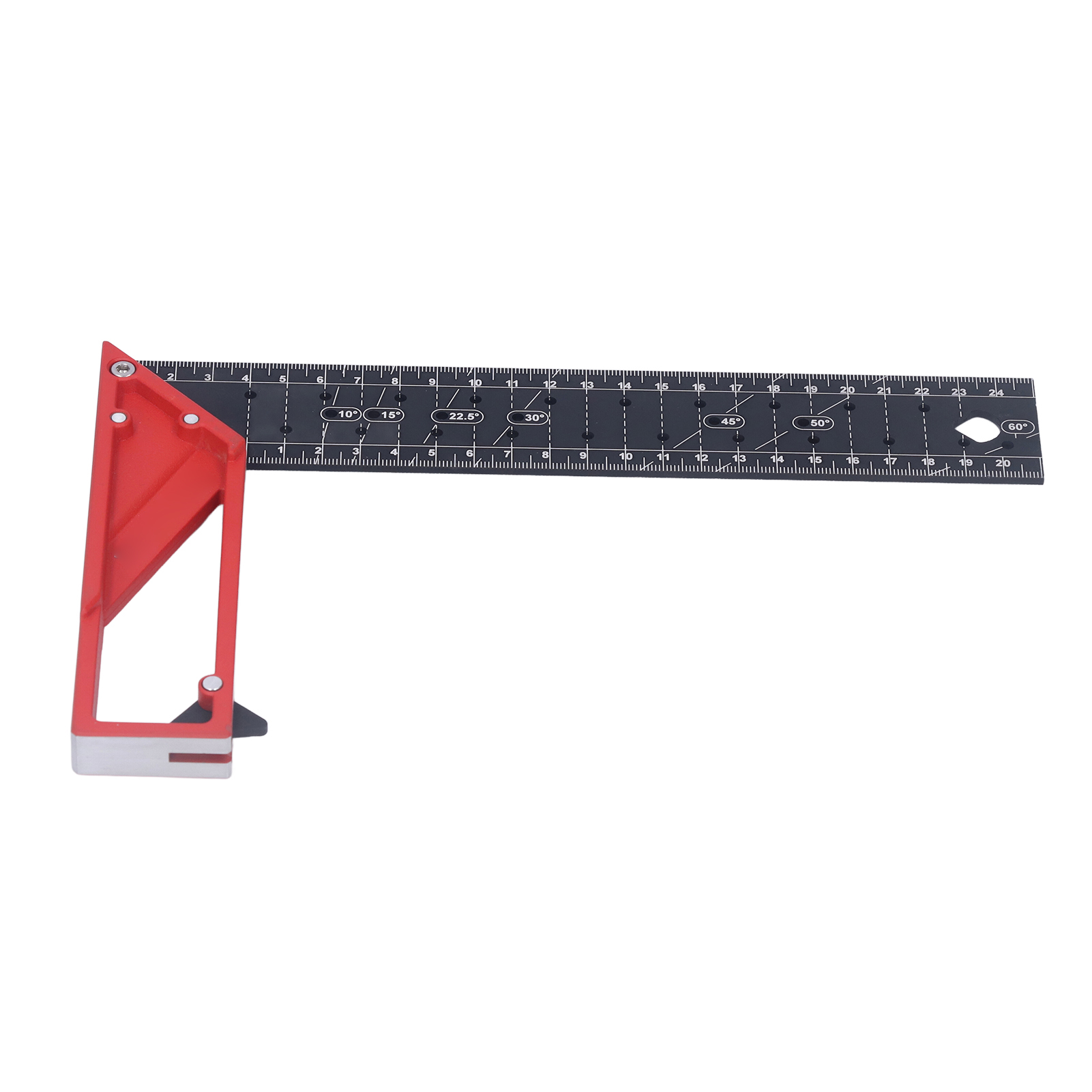 Winkelmesser Für Holzbearbeitung, 30°, 45°, 90°, 3 Mm Dicke, Einstellbar, Hohe Genauigkeit, Universell Einsetzbar Für Messungen Bis 25 Cm / 9,84 Zoll