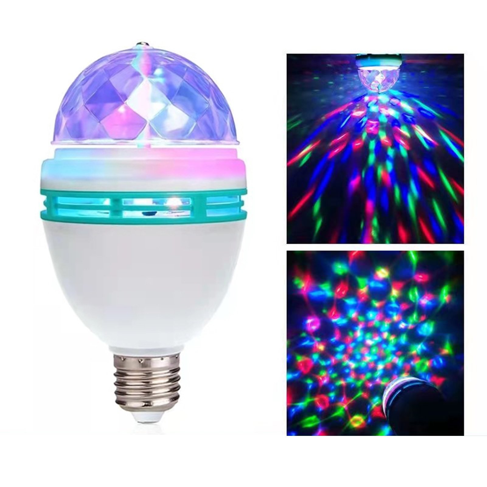 Led-rotationslampe, Farbenfrohe E27-glühbirne, 3 W, Energiesparend, Ktv-lampe Für Haushalt Und Bühne