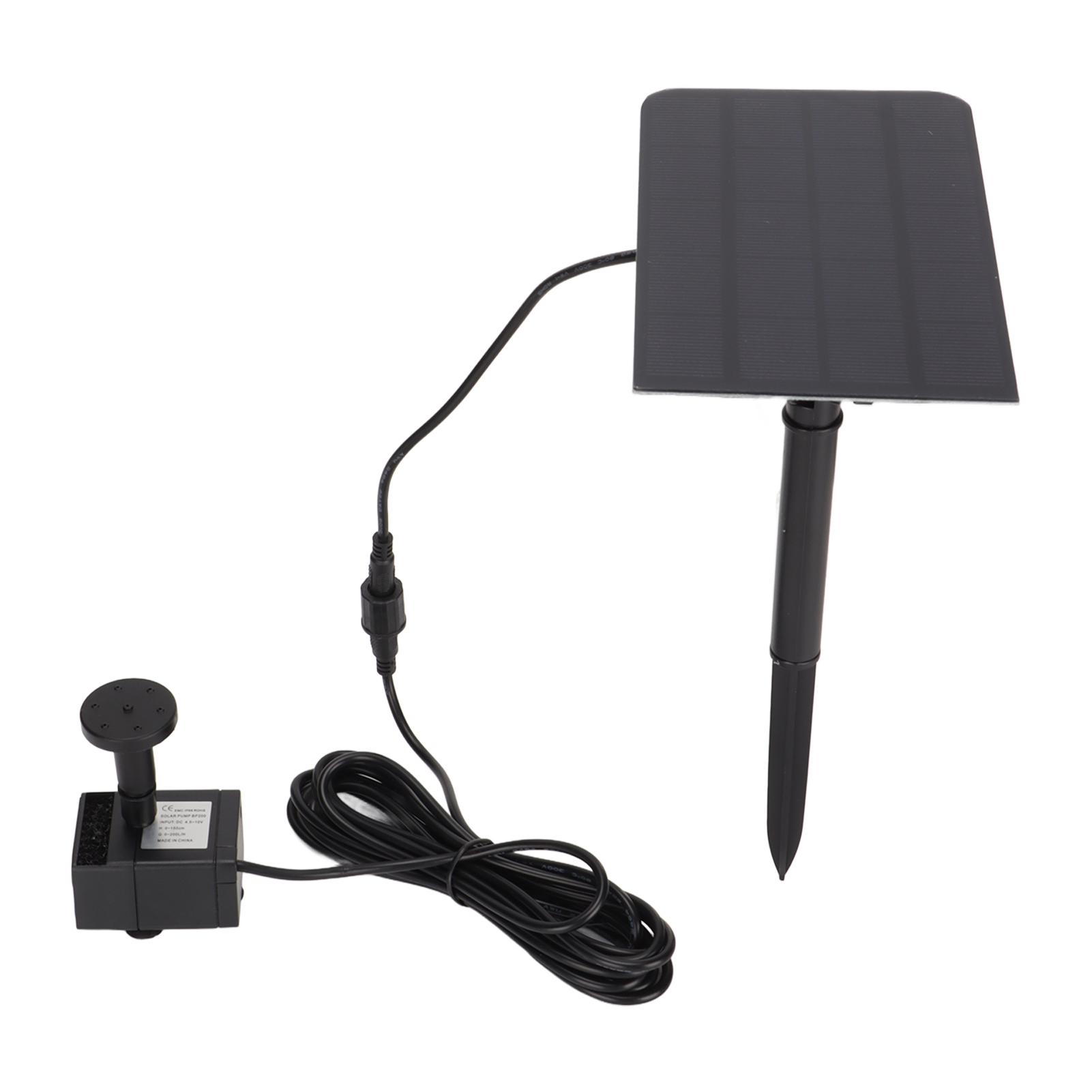 Solarbetriebene Teichpumpe 200 L/h, Solar-wasserpumpe, Usb-betriebene Gartenbrunnenpumpe