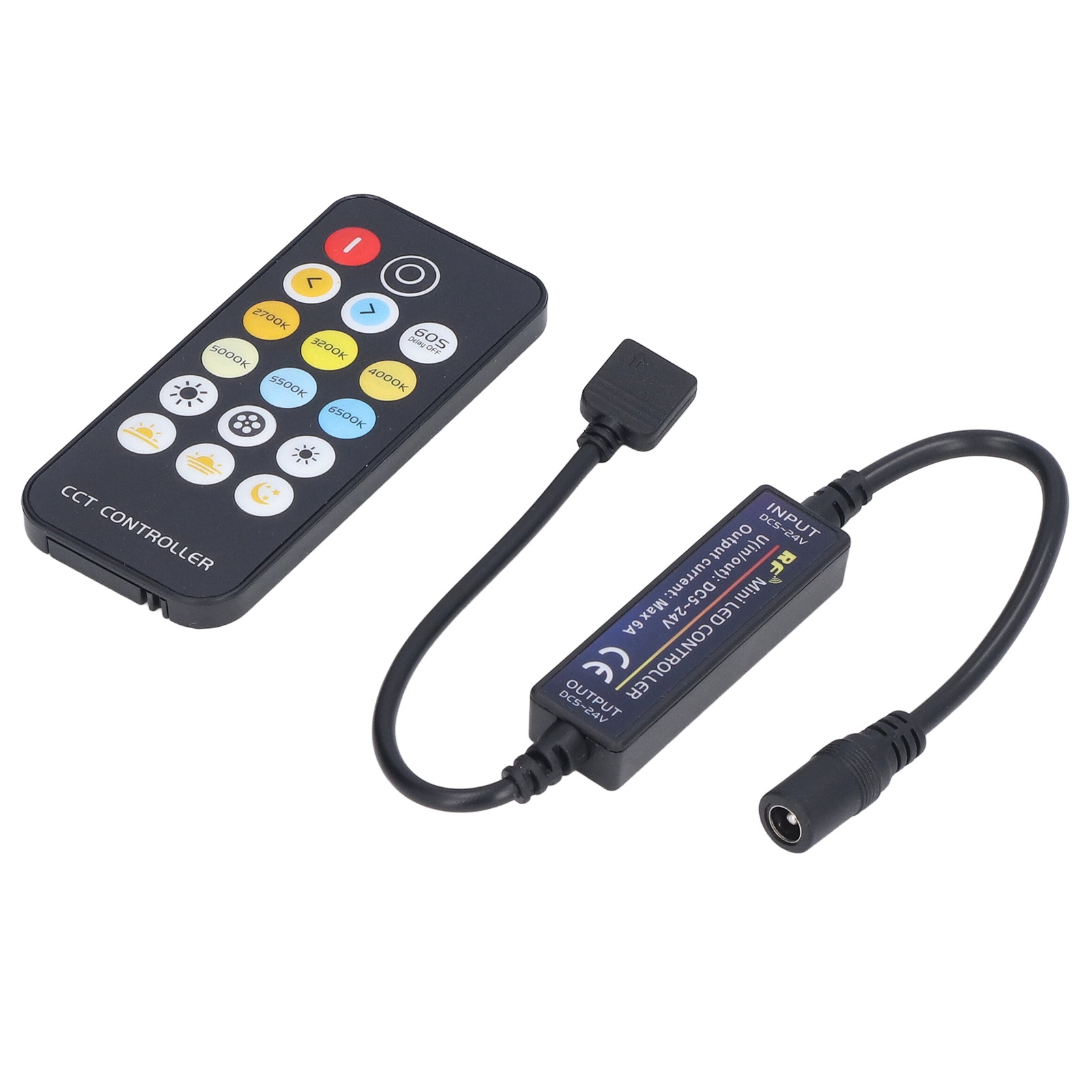 Mini-rf-dimmer Mit Led-farbtemperaturregler Und 17 Tasten Für Led-streifen