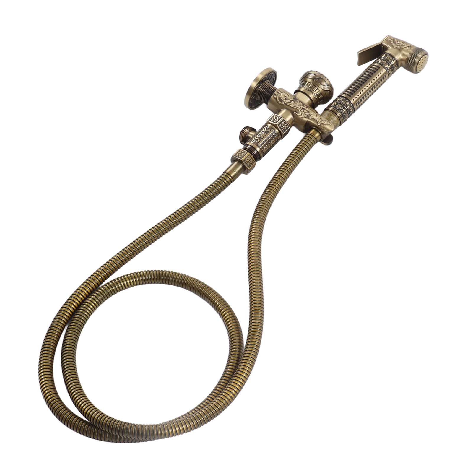 Antike Bidet-handbrause, G1/2 Außen- Und Innengewinde, Einhebelmischer, Antike Kupferoberfläche, Mit Absperrventil.
