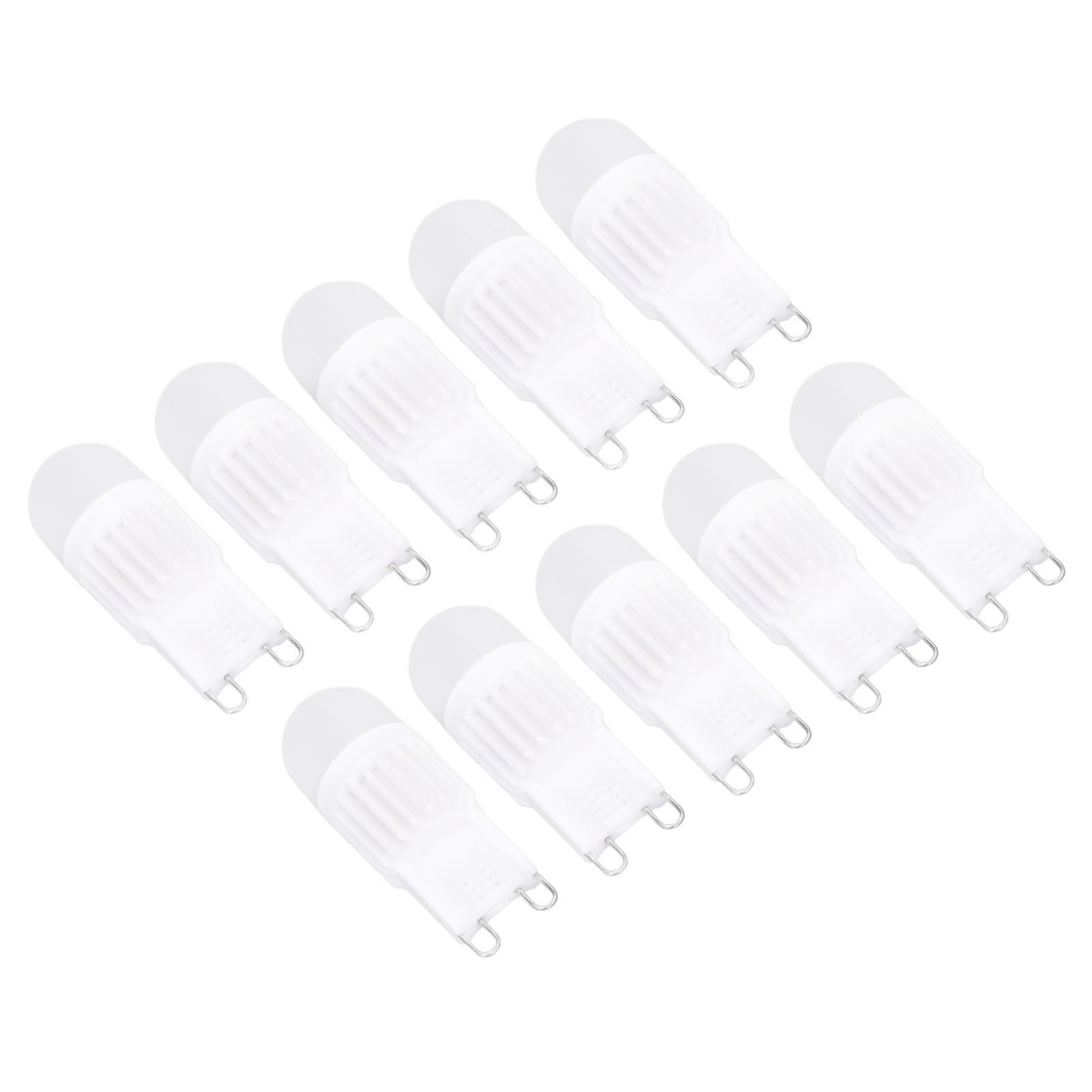 10 Stück G9-led-lampen, Dimmbar, 2 W, 500 Lm, Entspricht 30 W Halogenlampe, Für Kronleuchter, Deckenleuchten Und Wandlampen, 220 V, Weißes Licht