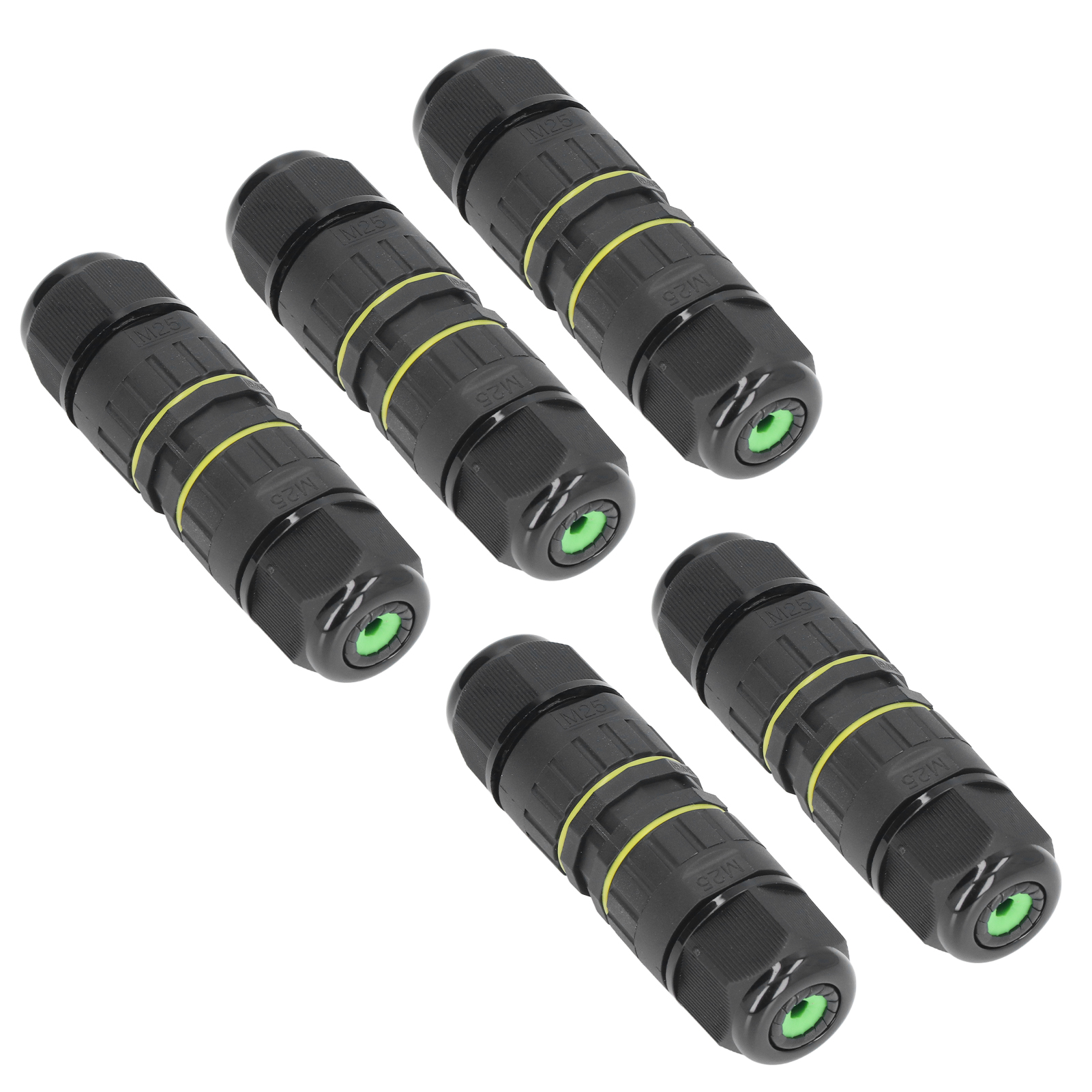 5er-pack Garten-anschlussdosen Für Led-beleuchtung, M25 3-adrig, Ip68 Wasserdicht, 9–12 Mm Anschlussdose