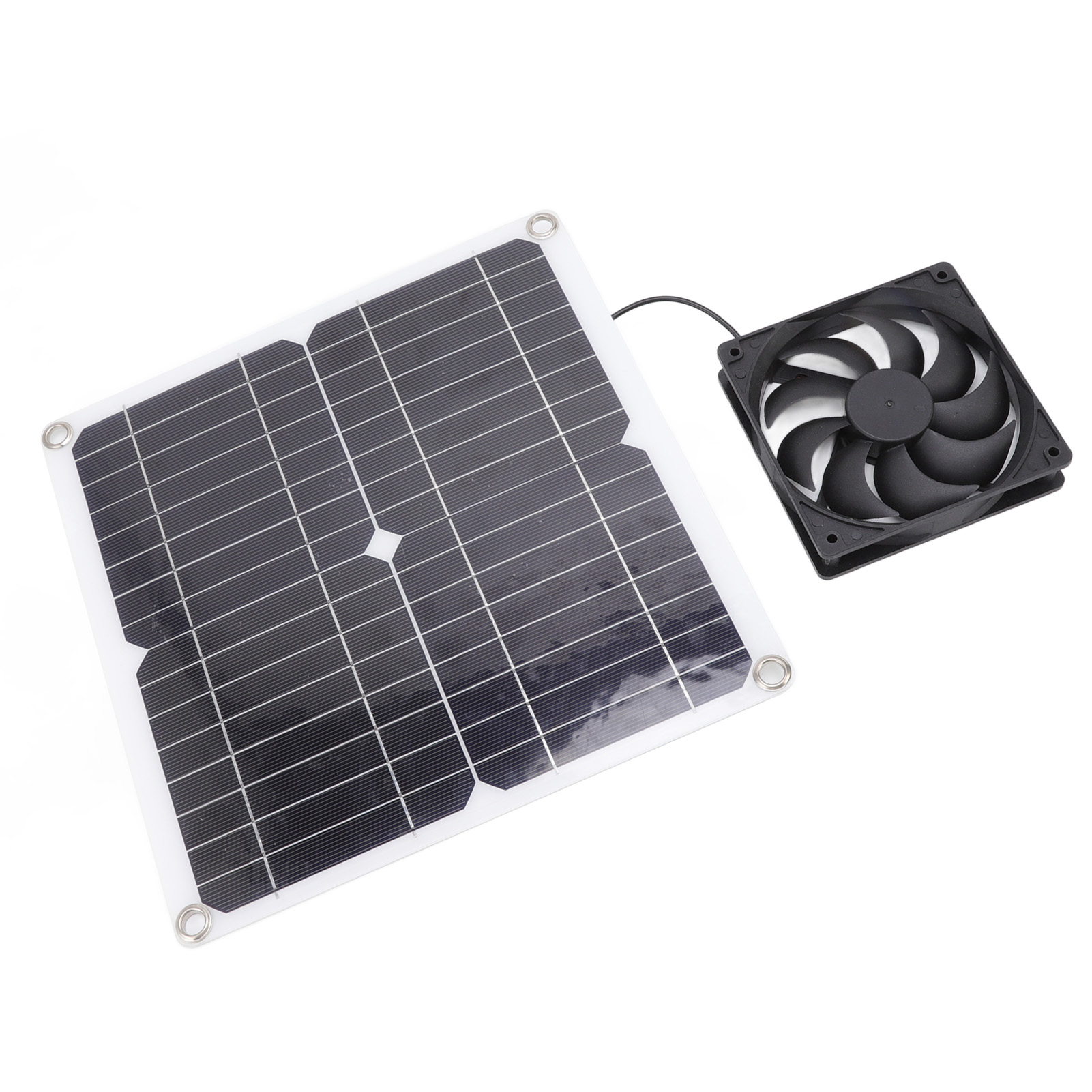 Tragbarer Und Leichter Solarventilator (12w) Für Autos, Wohnmobile Und Zuhause.