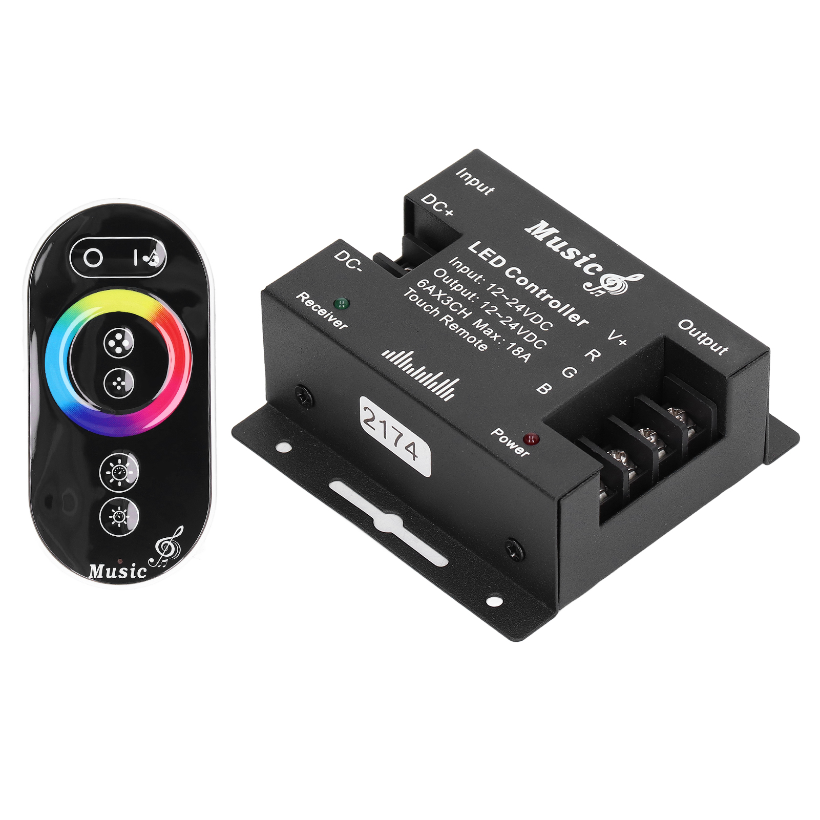 Led-controller, Musik-touch-controller, Hochempfindlicher Rgb-streifenlicht-controller Für Die Haushaltsbar