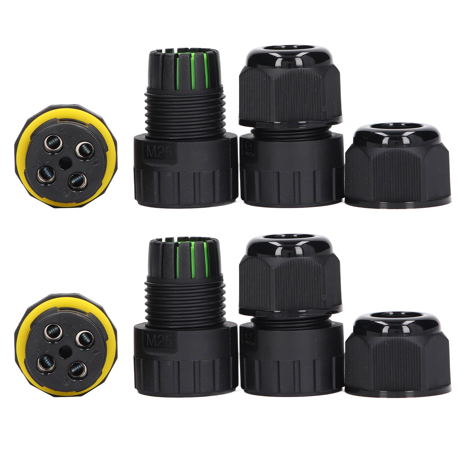 Stück Anschlussdosen-verbinder Für Gartengeräte, M25, 4-adrig, Ip68 Wasserdicht, 10–14 Mm² Stromkabel