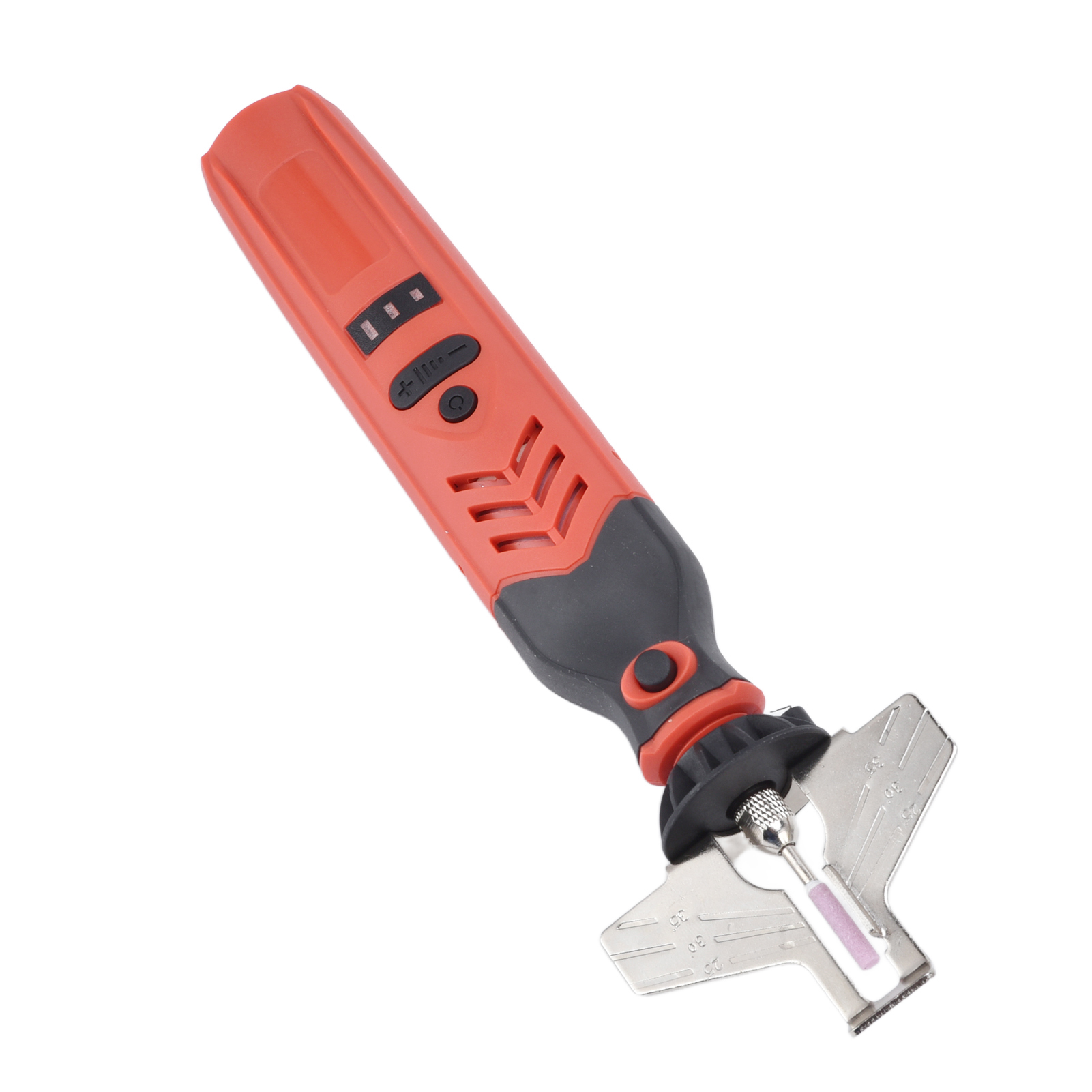 Dc 3,6v Akku-kettensägen-schärfset, Handkettensägen-schärfset, Rotes Kettensägen-schärfwerkzeug-set