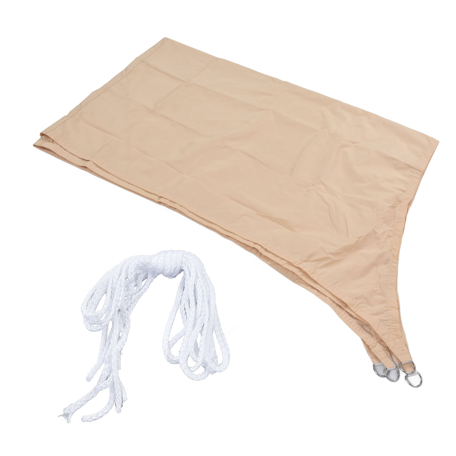 Sonnensegel 2x3m, Viereckig, Beige, Strapazierfähig, Aus Polyester, Wasserdicht, Vielseitig Einsetzbar, Tragbar, Leicht