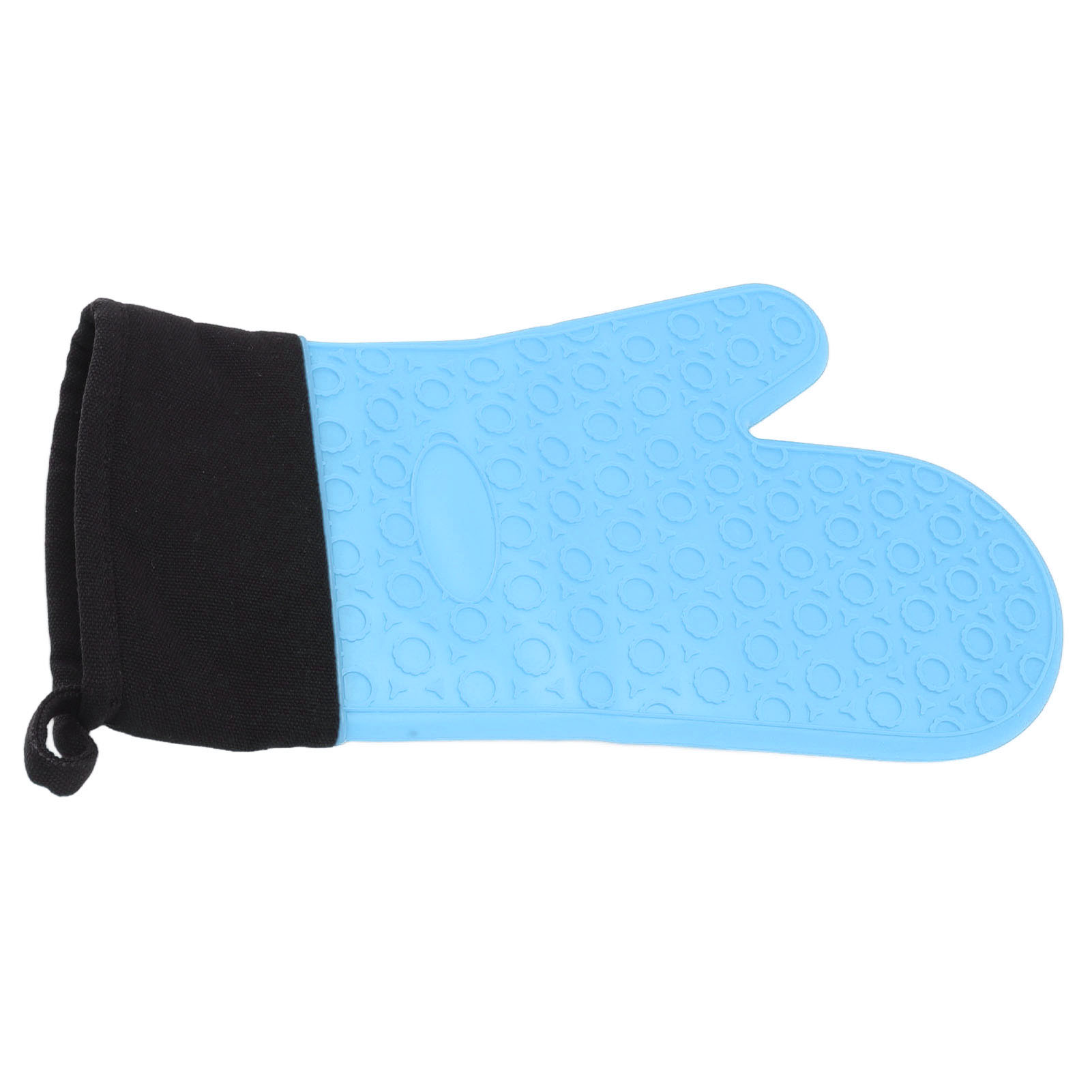 Rutschfeste Silikon-küchenhandschuhe, Hitzebeständig, 2 Finger, Blau