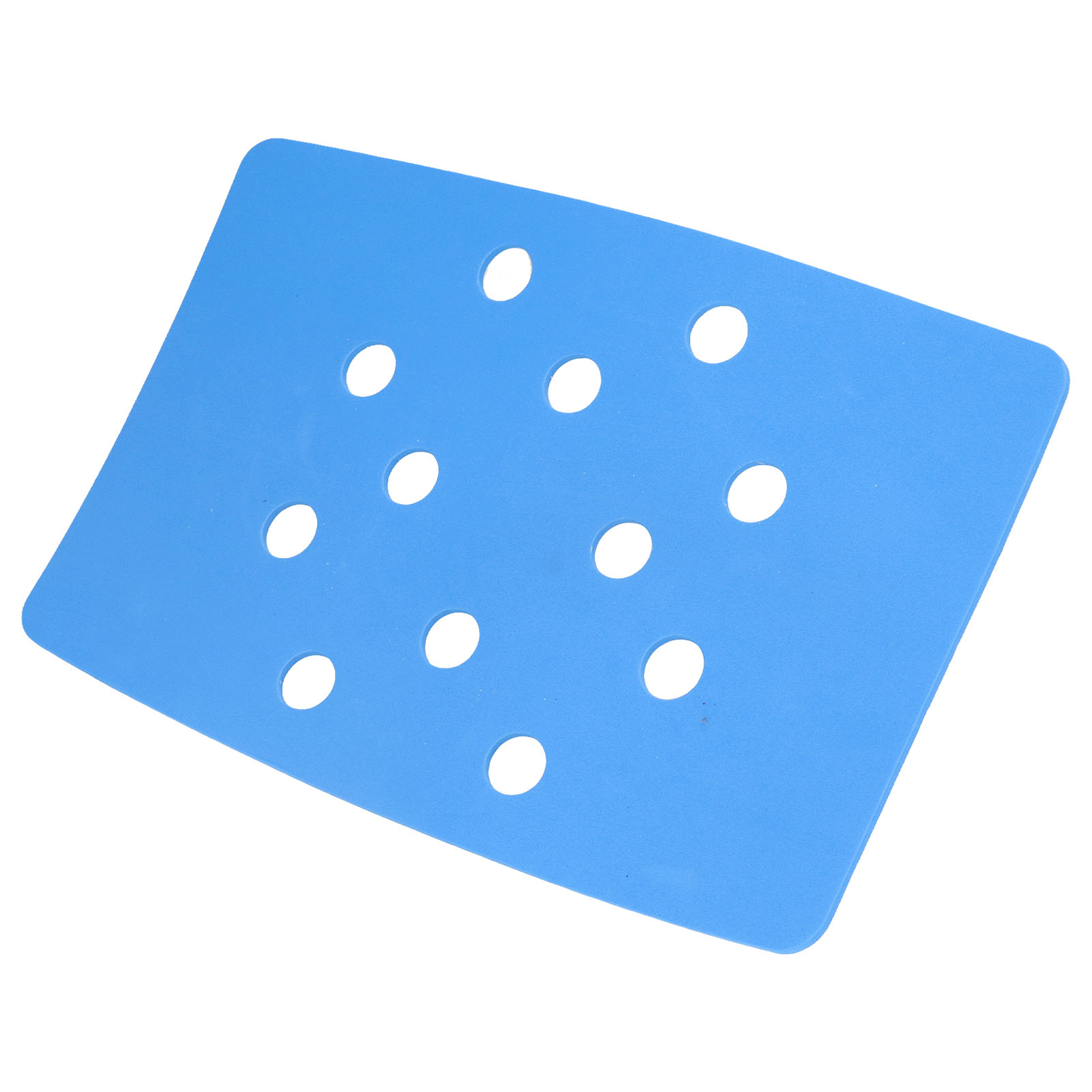Duschstuhlkissen, Selbstklebend, Wärmeisolierend, Eva-material, Blau Perforiert, Tragbarer Duschhocker