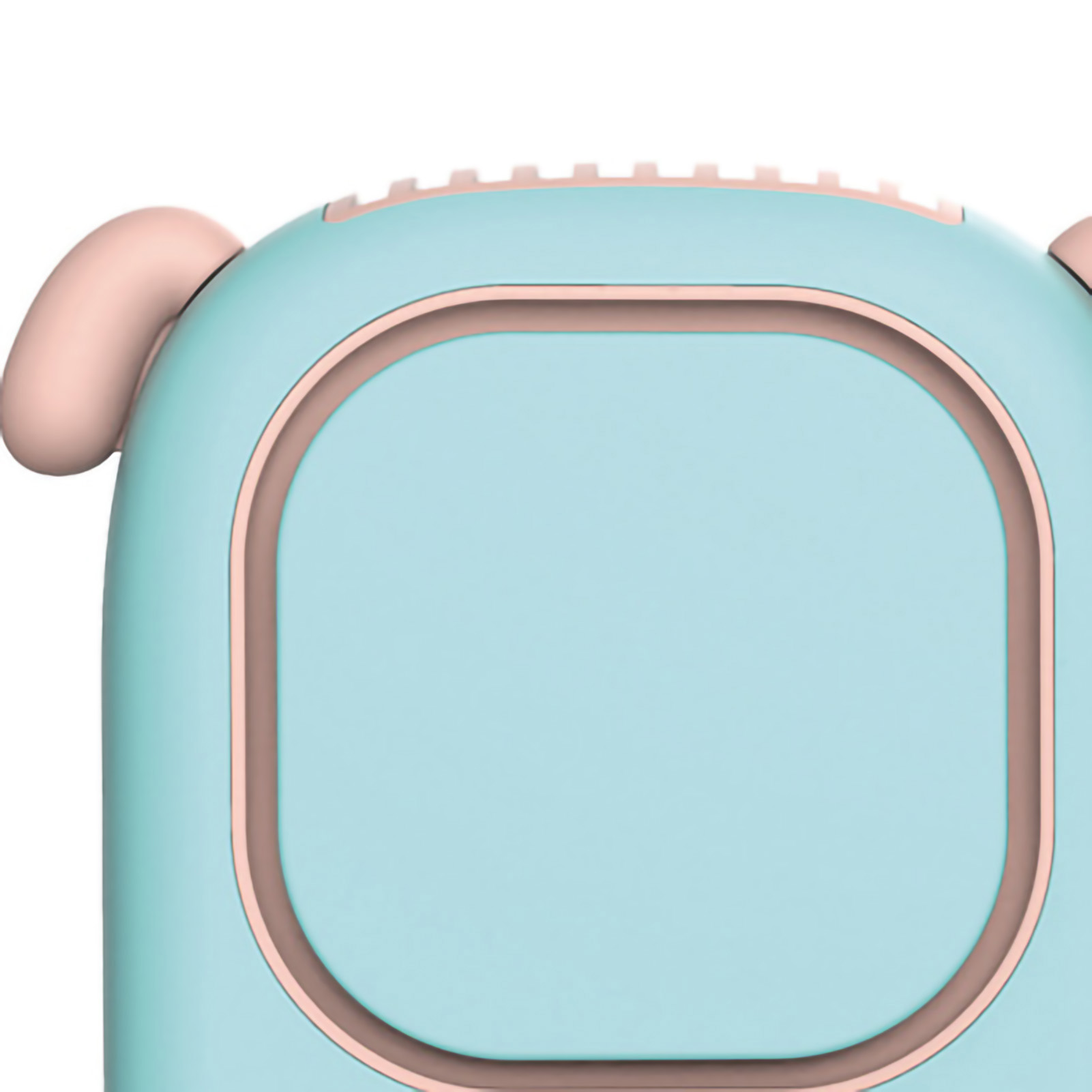 Tragbarer, Klingenloser Nackenventilator, Usb-aufladbar, Mini-tischventilator, Hunde-design, Blau