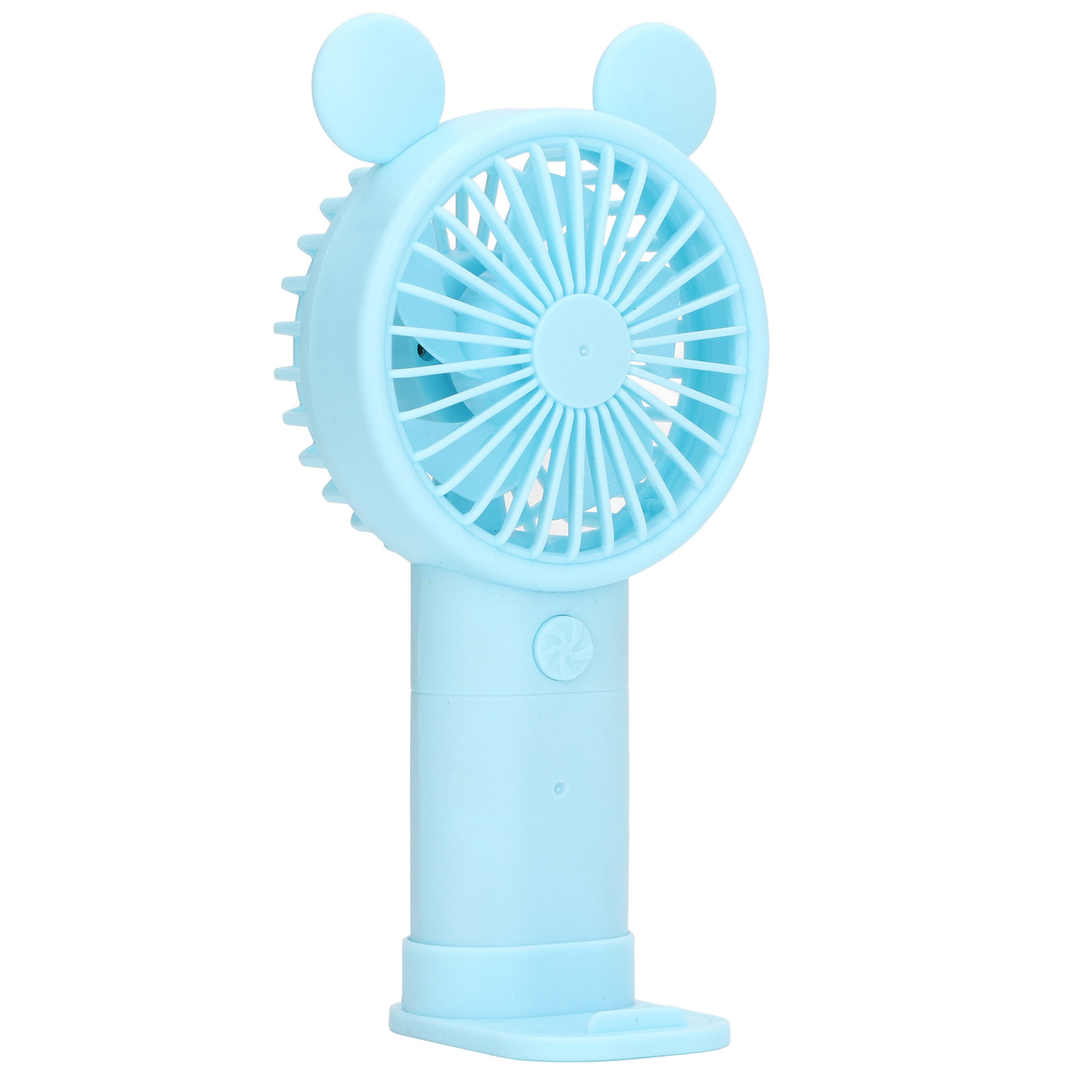 Mini-usb-ventilator, Tragbar, Mit 1200 Mah Akku Und Dualantrieb, Blau.