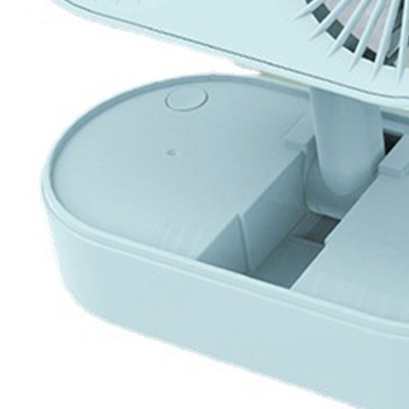 Zusammenklappbarer Doppelflügel-tischventilator, Usb, Blau, Ideal Für Schüler Und Büros.
