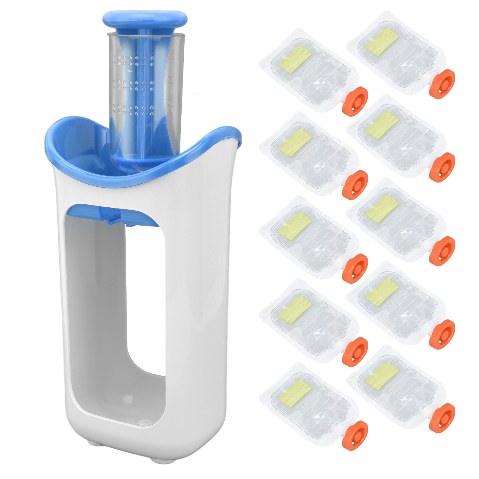 Babybrei-zubereiter Effizient Einfache Bedienung Leicht Zu Reinigen Langlebig Sicher Gesund Manueller Babynahrungsmixer Blau