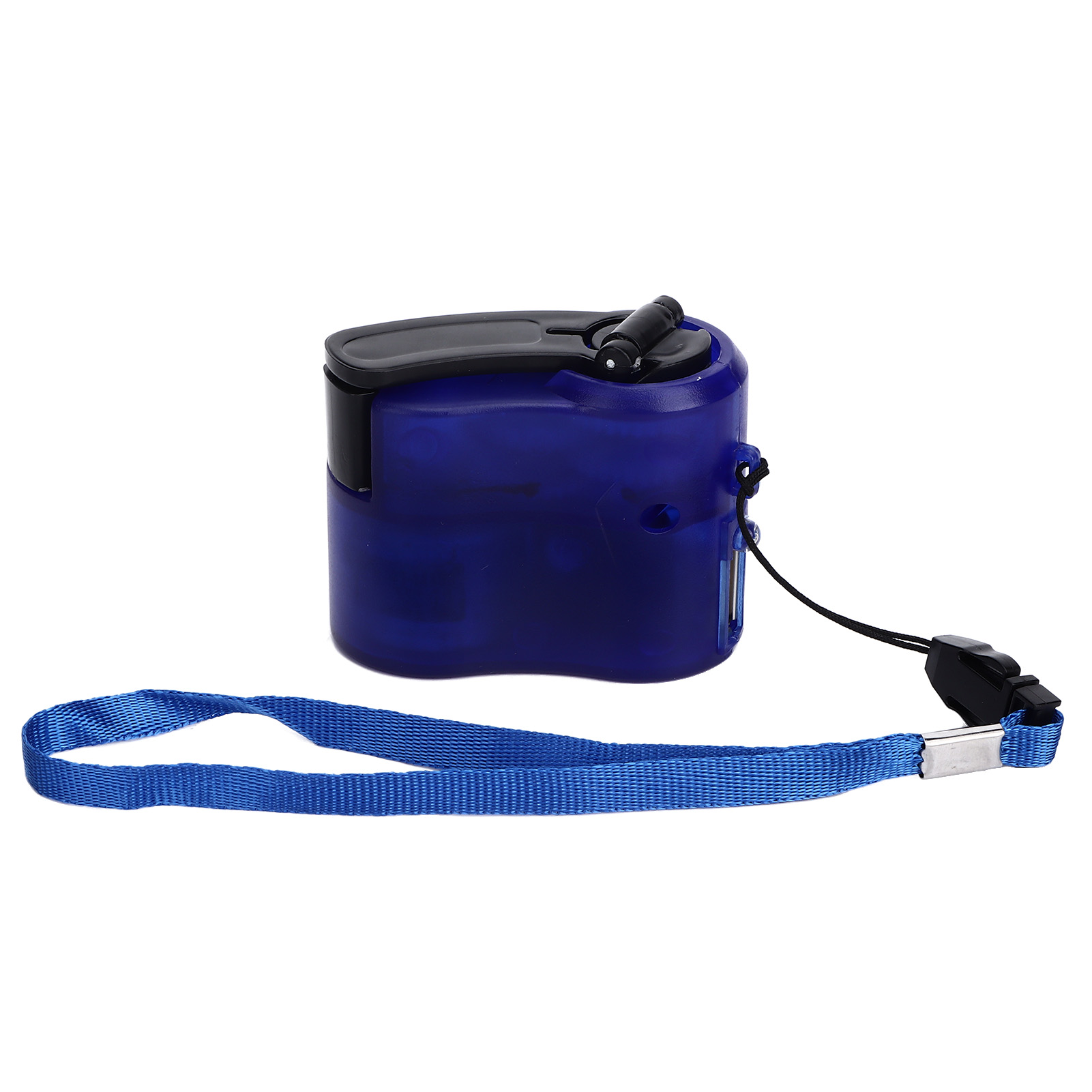 Tragbares Usb-handkurbel-handladegerät Für Outdoor-aktivitäten Wie Wandern Und Camping, Blau