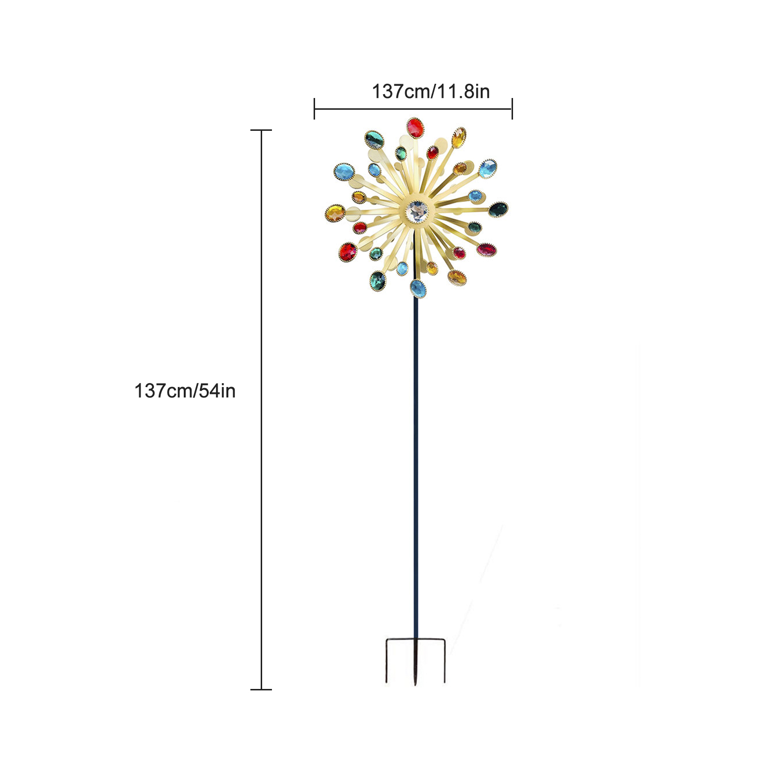 Windmühlen Aus Metall In Leuchtenden Farben, Leuchtturm-dekorationskunst, Windskulptur Für Garten