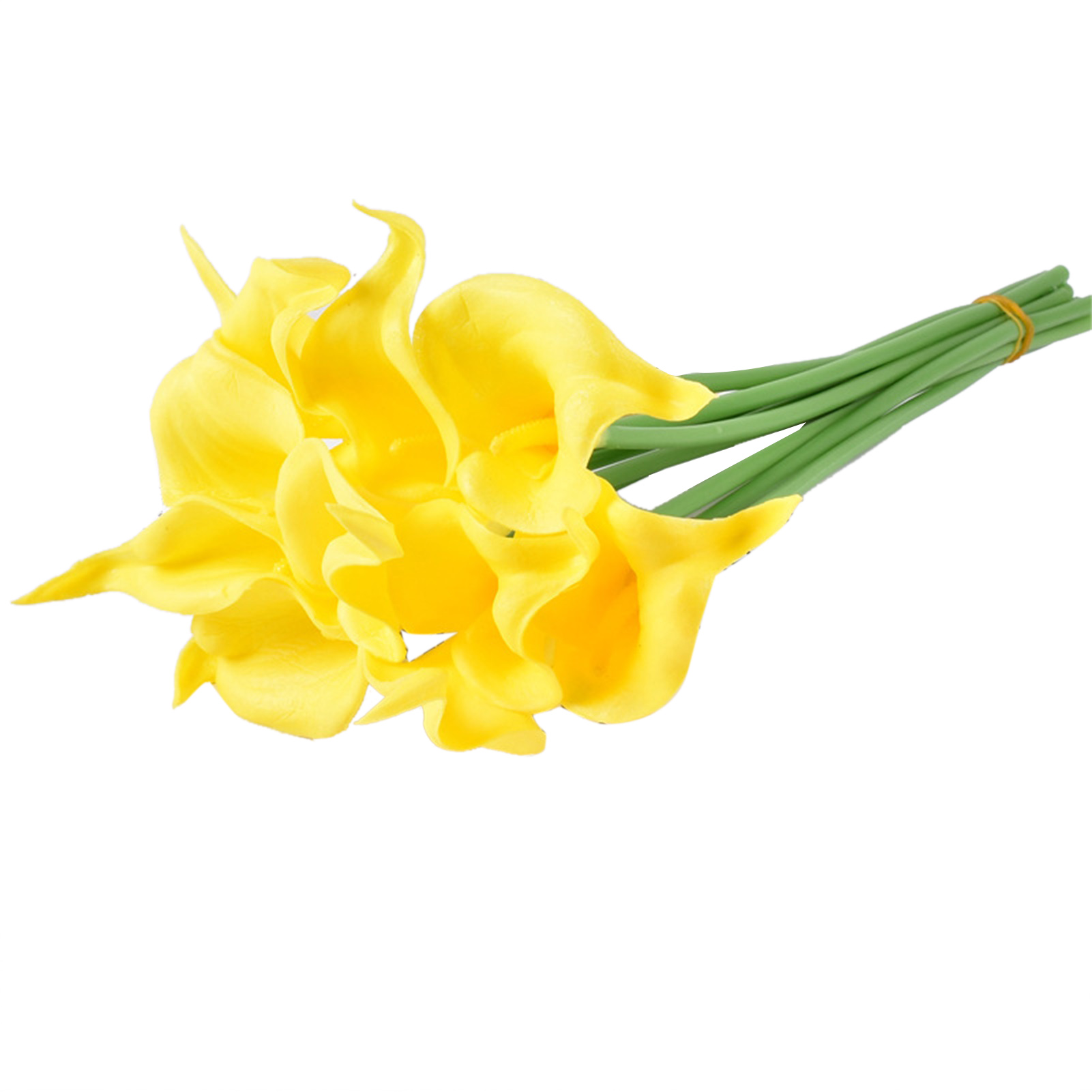 Künstliche Mini-calla-lilie Aus Pu, Fühlt Sich Realistisch An, Künstliche Gelbe Blume Für Fotografie Und Heimdekoration