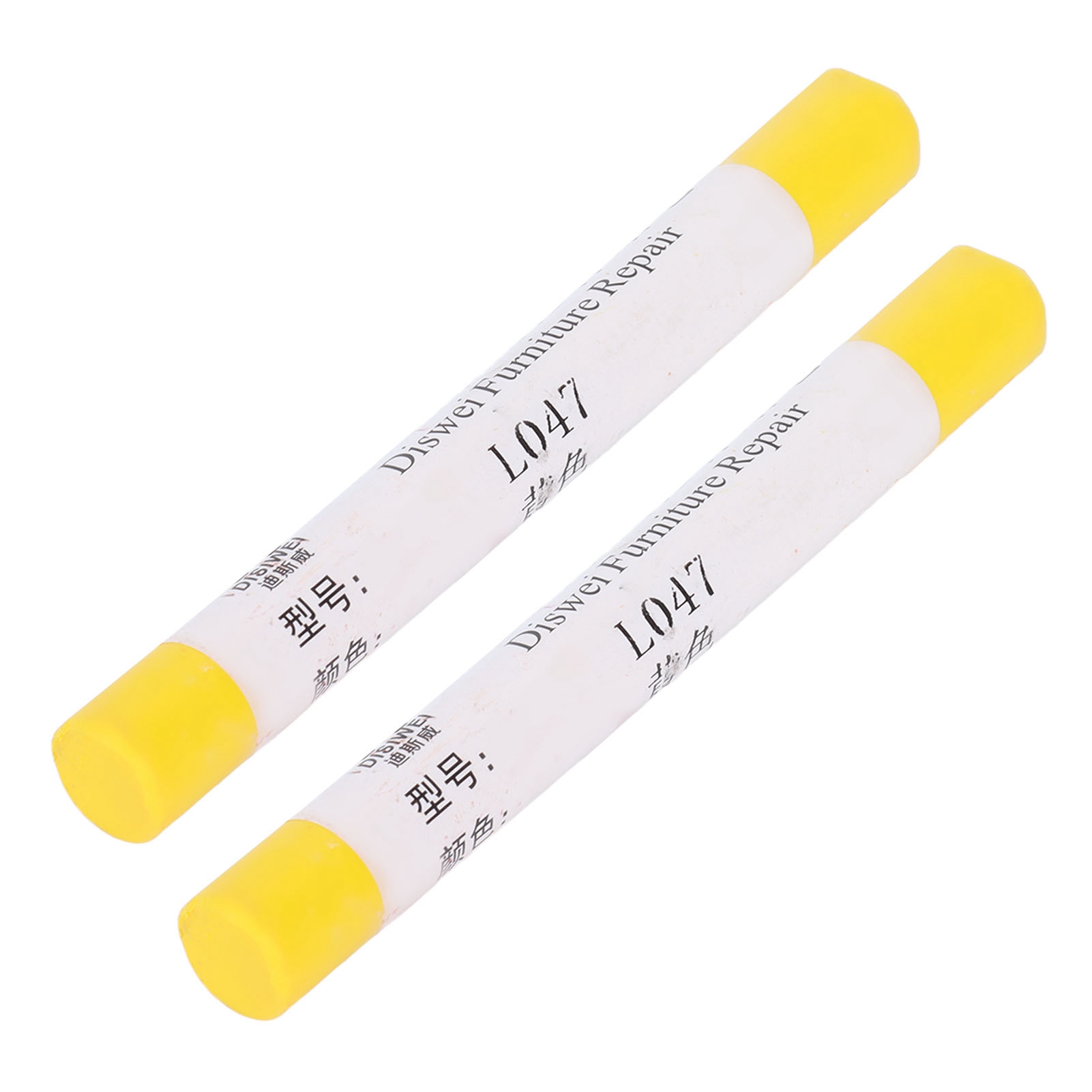 Set Mit 2 Farbstiften Für Möbel Und Fußböden, Zur Ausbesserung Von Kratzern Und Holzwerkstoffen (gelb).