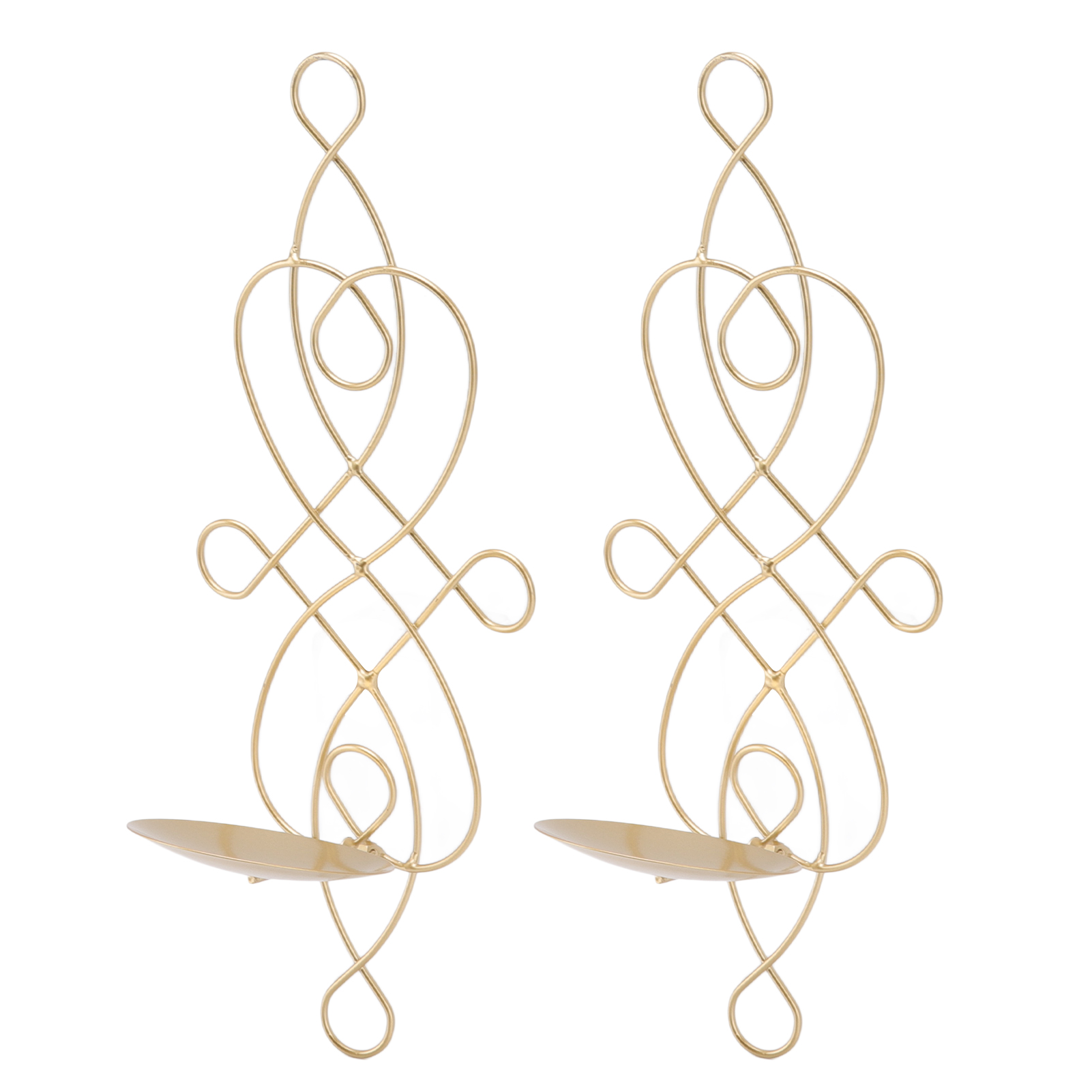 Set Aus 2 Faltbaren Und Verformungsbeständigen Wandleuchten Aus Eisen, Innovatives Design, Für Schlafzimmer Oder Esszimmer, Goldfarben.