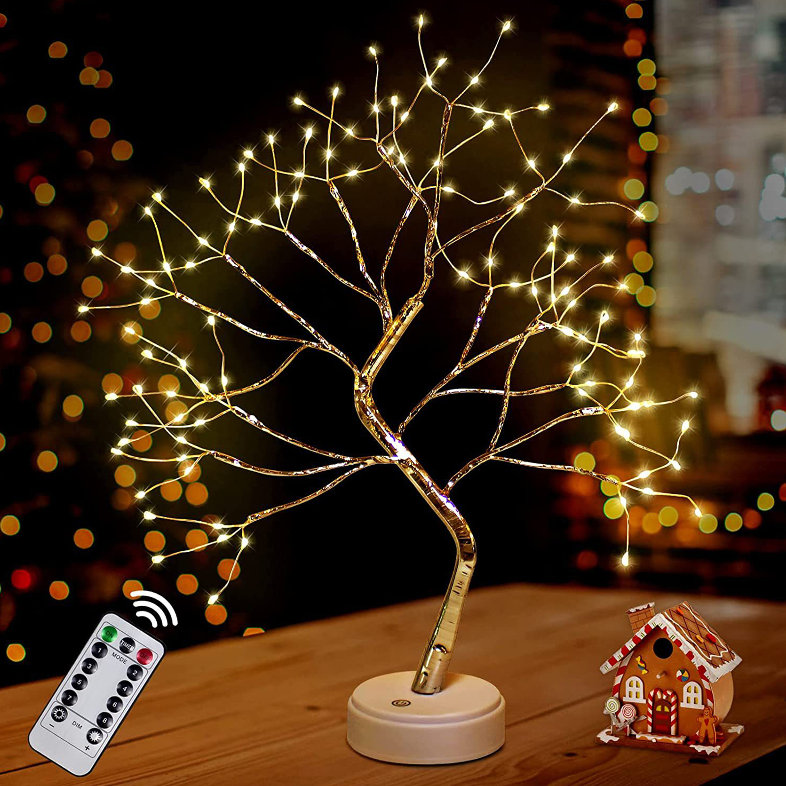 4-farbiger Led-bonsai, 108 Leds, Innendekoration Mit Fernbedienung
