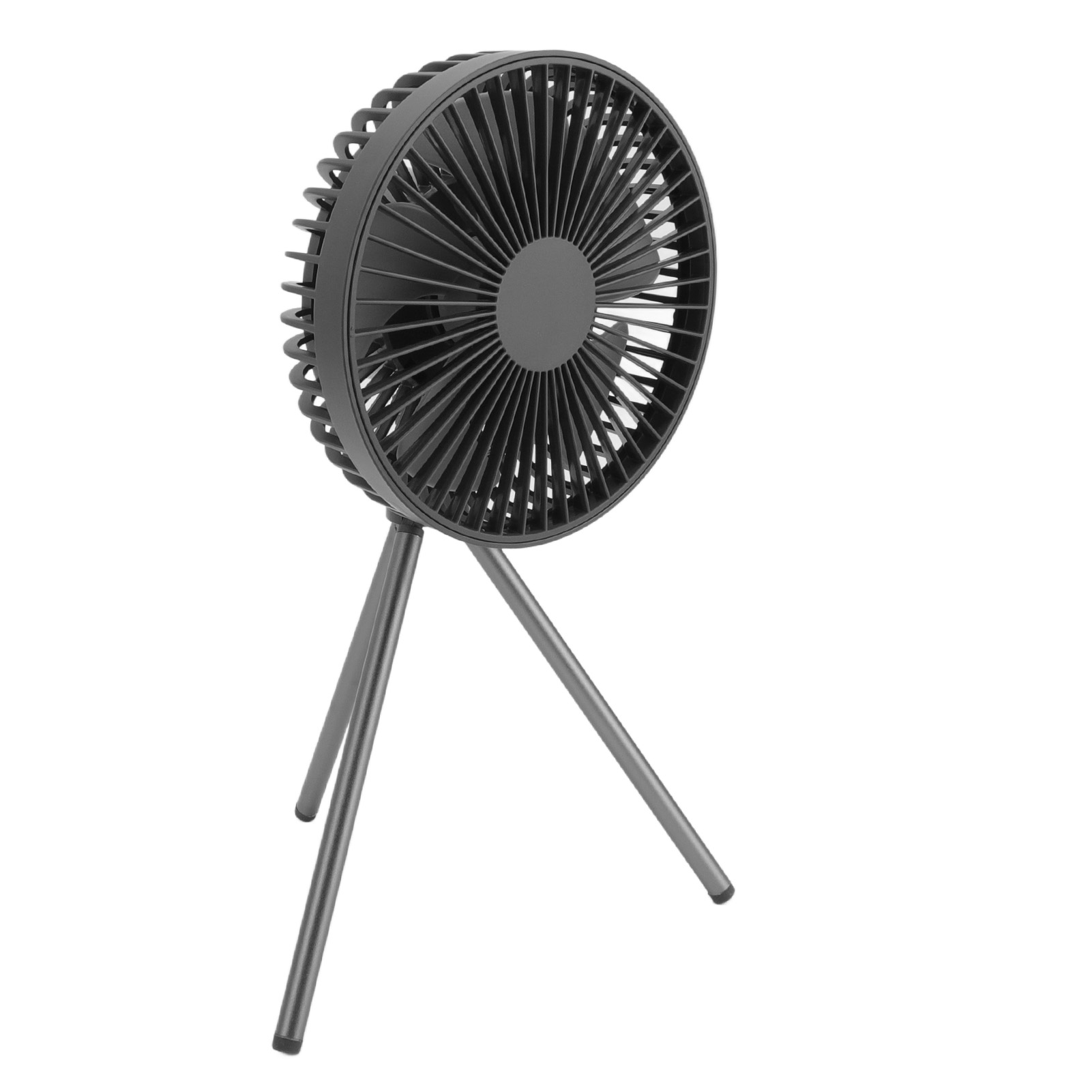 Wiederaufladbarer Tragbarer Ventilator Mit Timerfunktion Und Flexiblem Stativ Für Kinderwagen, Grau, Ideal Für Reisen Im Freien.