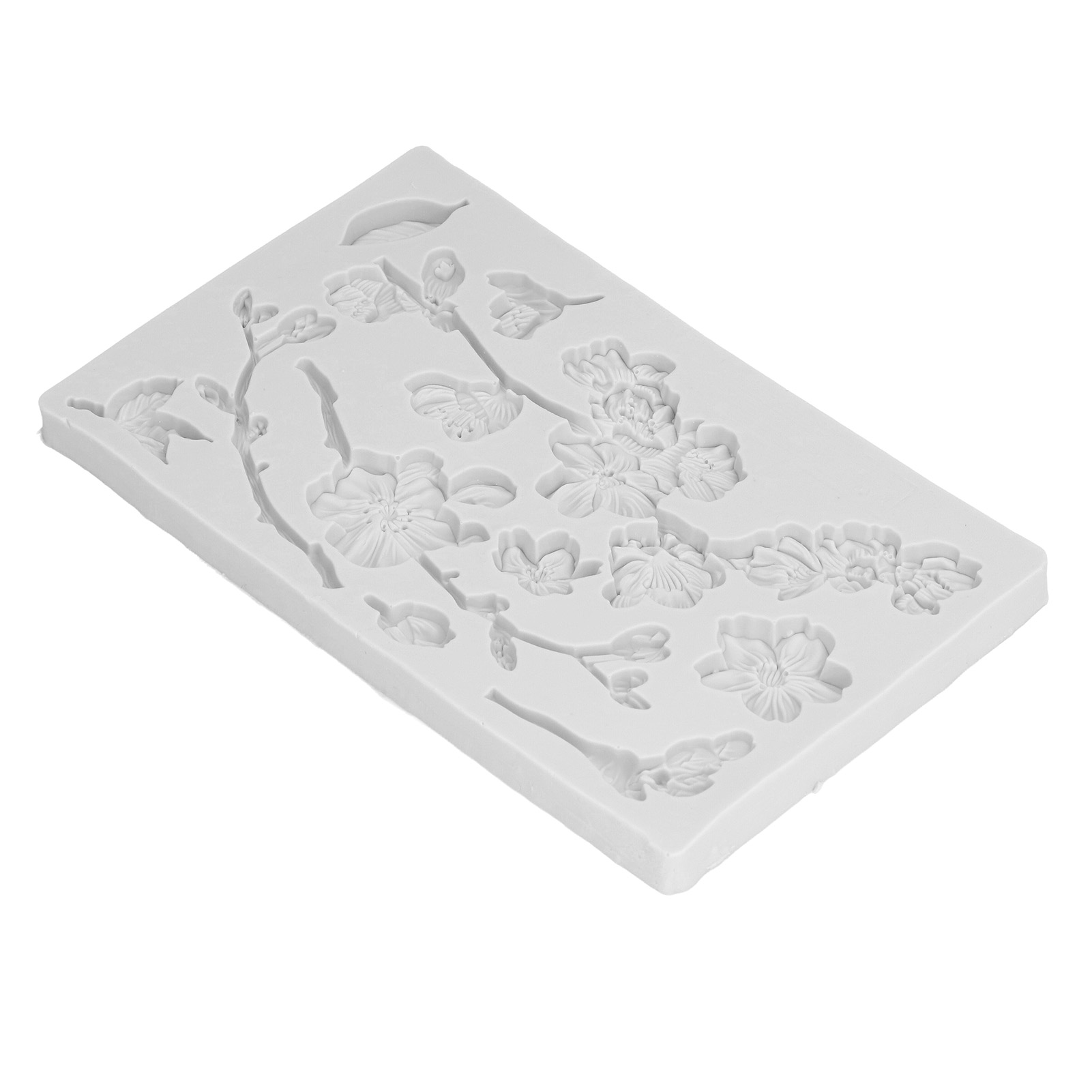 Schokoladen-silikonform, Lebensmittelecht, Leicht Zu Entformen, Verschiedene Blumenformen, Kuchenform Aus Kunstharz Für Diy-desserts, 50-2253, Grau
