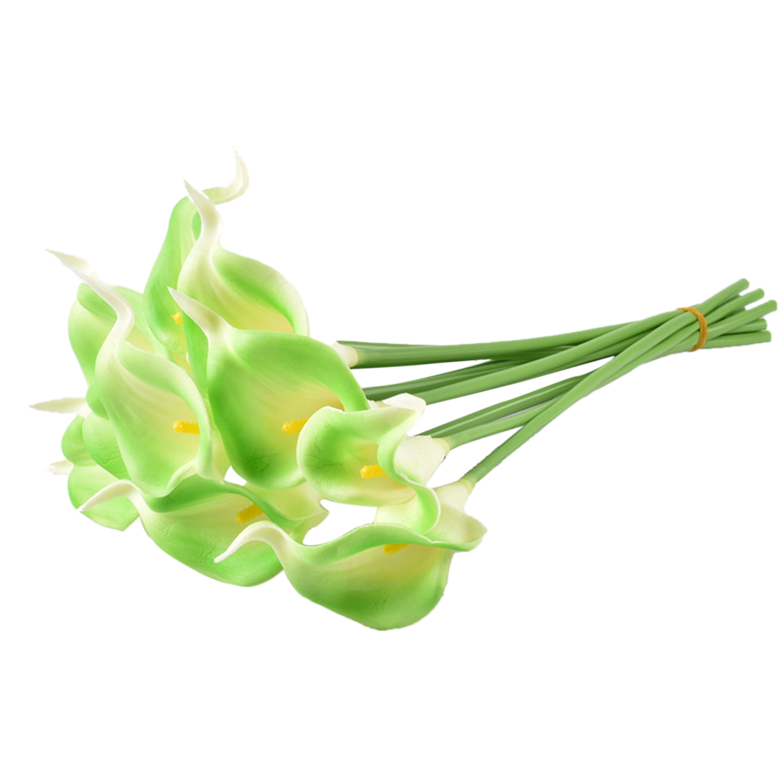 Künstliche Mini-calla-lilie Aus Pu, Fühlt Sich Täuschend Echt An, Für Fotografie Und Dekoration, Grün