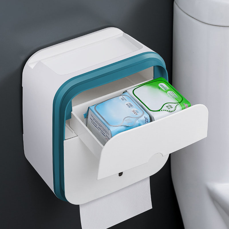 Robuster, Wandmontierter Toilettenpapierspender Mit Sichtfenster, Grün, Für Das Badezimmer.