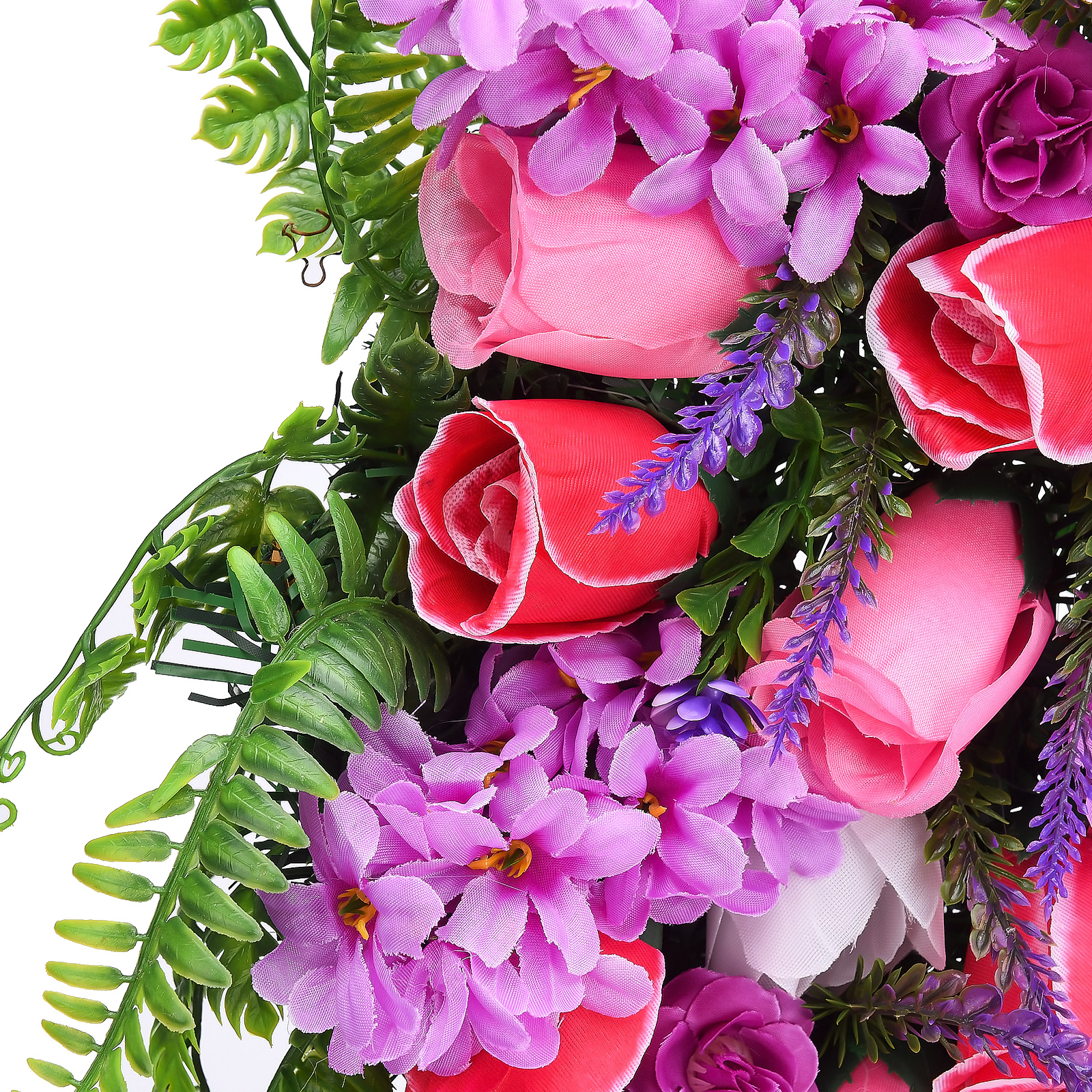Künstlicher Blumenkranz Mit Flieder, Hyazinthen Und Hortensien, Frühlings- Und Sommerkranz Aus Grünpflanzen, Groß
