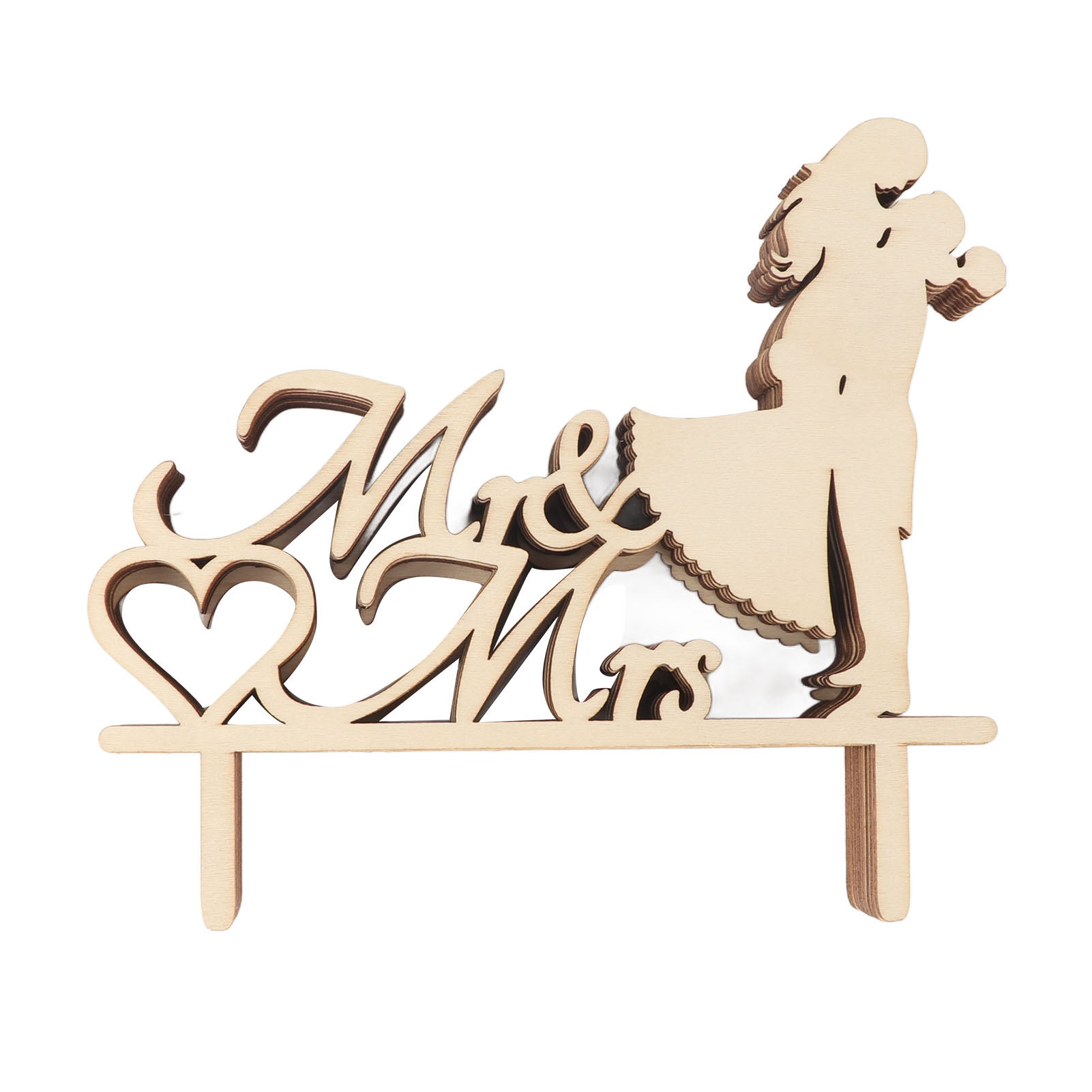 Set Mit 10 Pflanzenetiketten Für Hochzeiten, Verziert Mit Einem Motiv Eines Sich Umarmenden Paares, Zum Selbstausmalen, Aus Pappelholz. Ideal Zur Dekoration Von Hochzeitspflanzen.