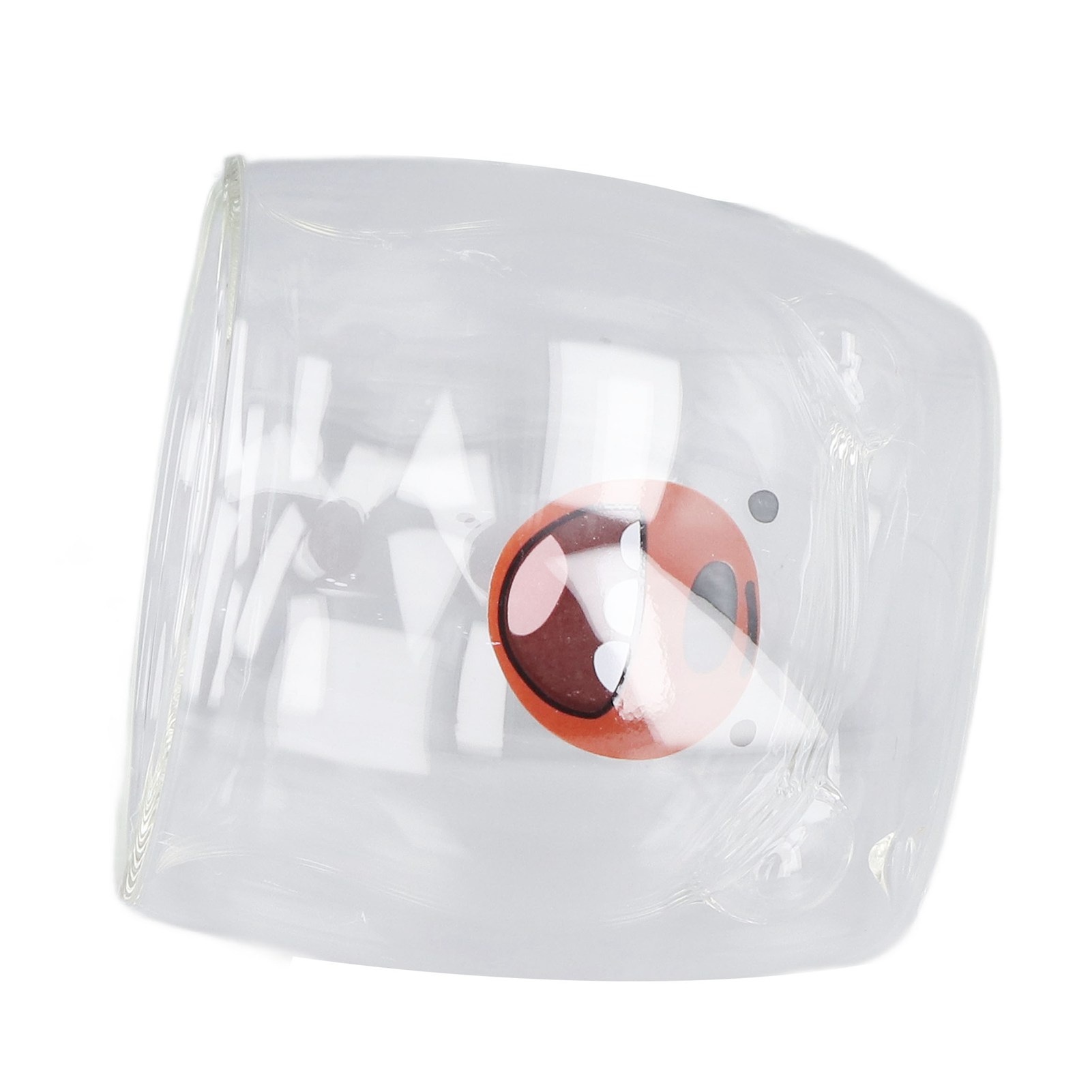 Niedlicher, Doppelwandiger Glasbecher (250 Ml), Hitzebeständig, Mit Rotem Bärenmotiv – Ideal Für Zuhause, Büro Oder Bibliothek. Perfektes Geschenk.