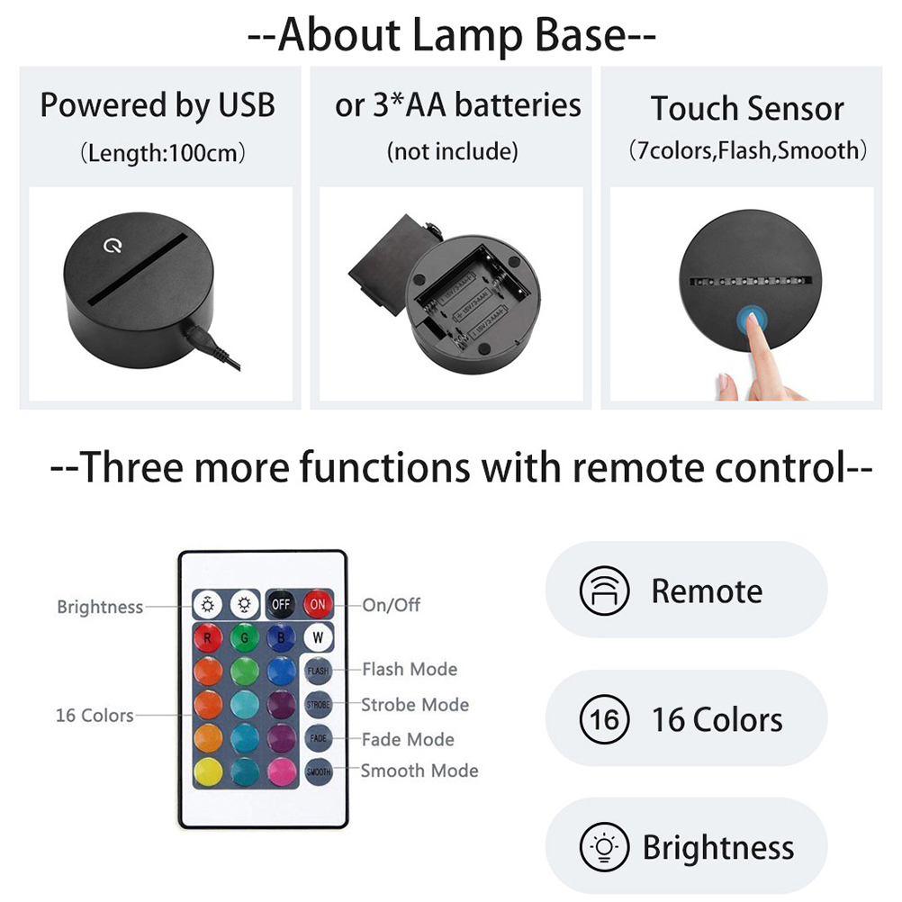 3d-anime-led-nachtlicht, Charakter-nachttischlampe, Usb, 7 Farben, Ideales Geschenk Für Kinder Und Fans.