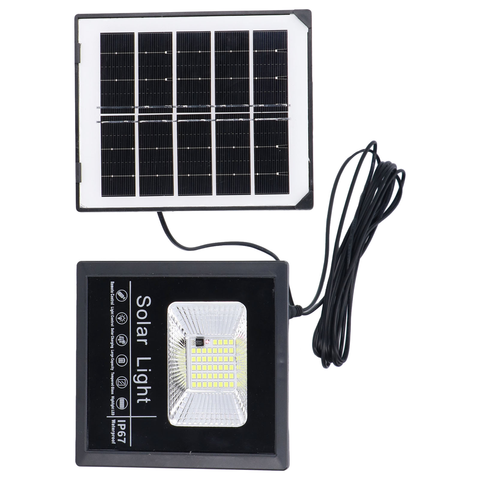 Wasserdichte Solar-gartenbeleuchtung Ip67 Polykristalline Silizium 44 Leds Verstellbare Solar-wandleuchte Für Straßengärten