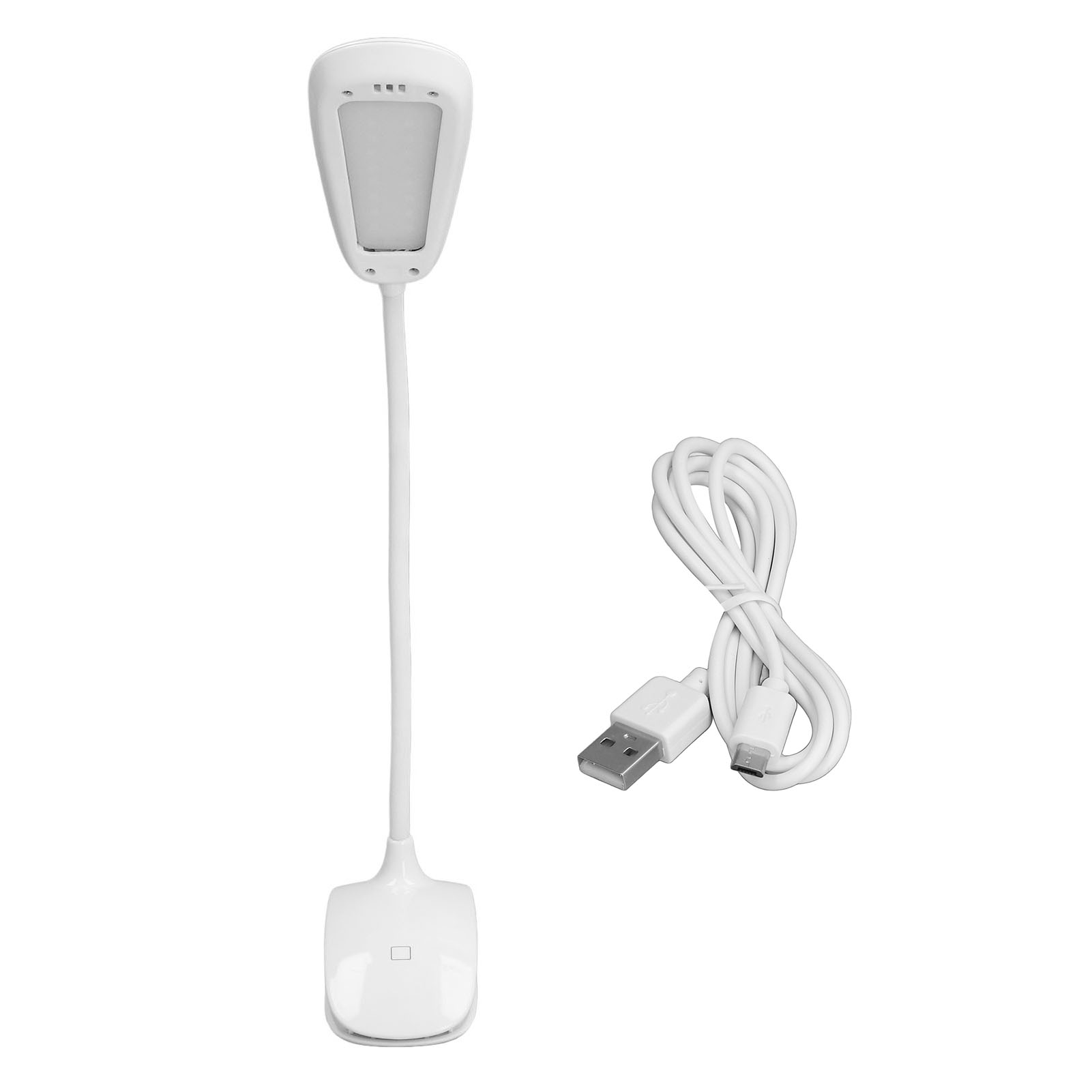 Led-klemmtischlampe, Usb-aufladbar, 3 Helligkeitsstufen Per Touch-bedienung, Faltbar, Flexibel, Schwanenhals, Leselampe Für Studentenwohnheime