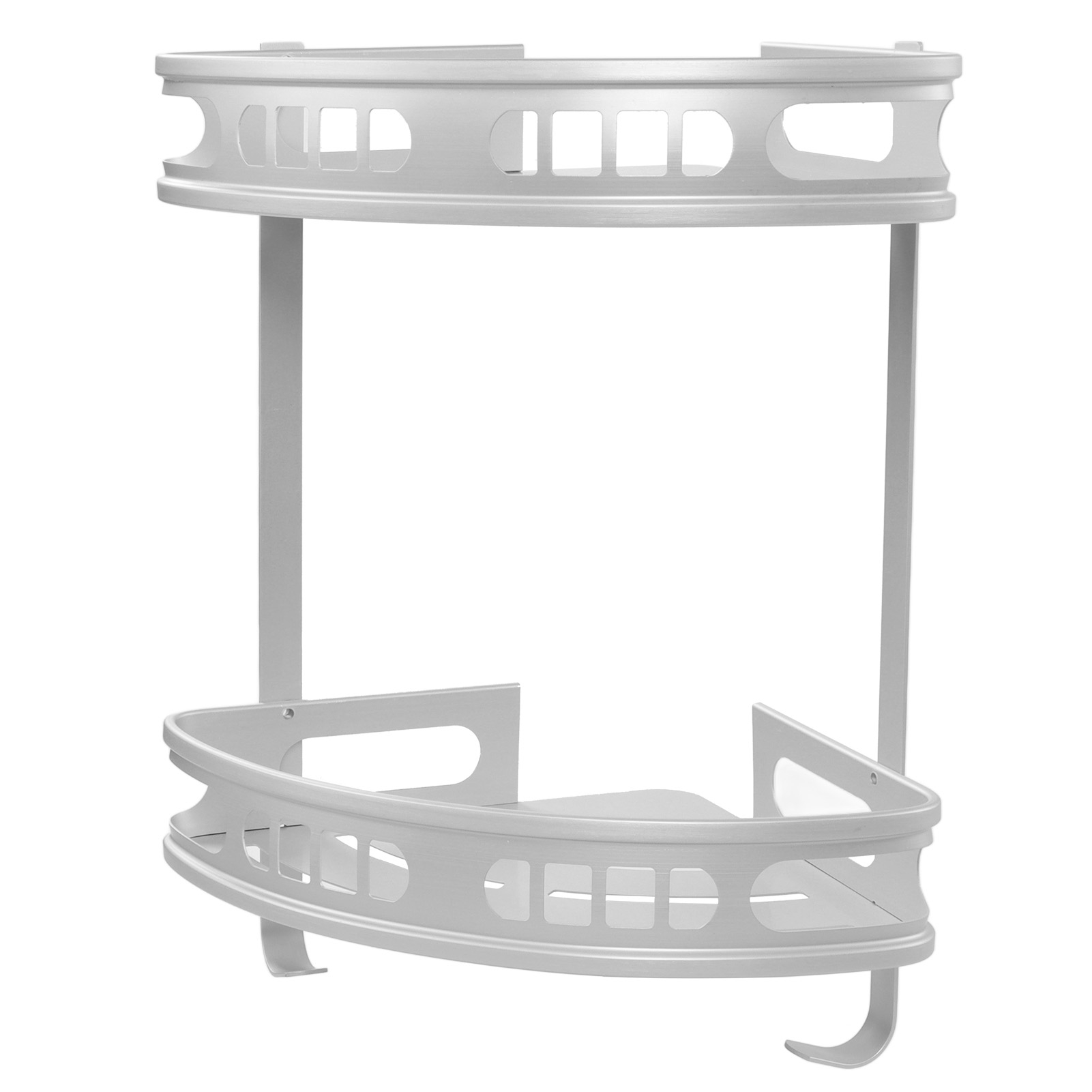 2er-set Eckduschablagen, Dreieckiges Design, Wandmontage, Robuste Aluminiumlegierung, Multifunktional